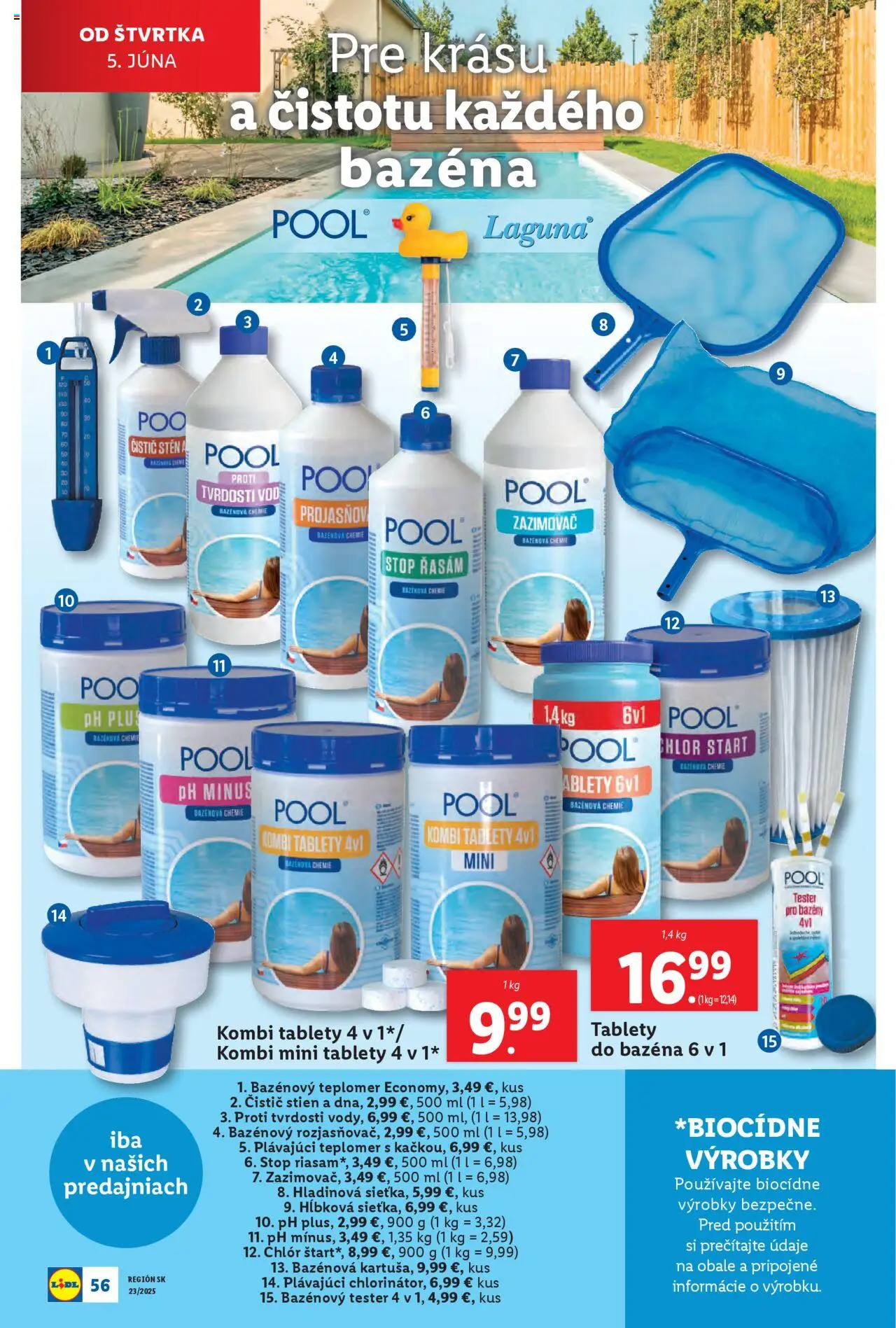 Nové Lidl akcie – leták je platný od 02.06.2025 | Strana: 68 | Produkty: Bazény, Teplomer, Rozjasňovač