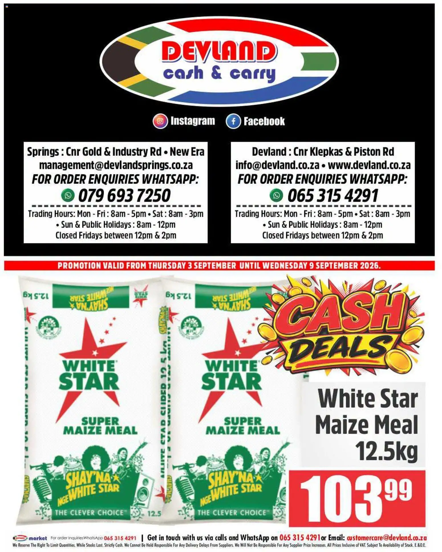 New Devland catalogue – valid from 03/09/2026 | Page: 4 | Products: Maize meal