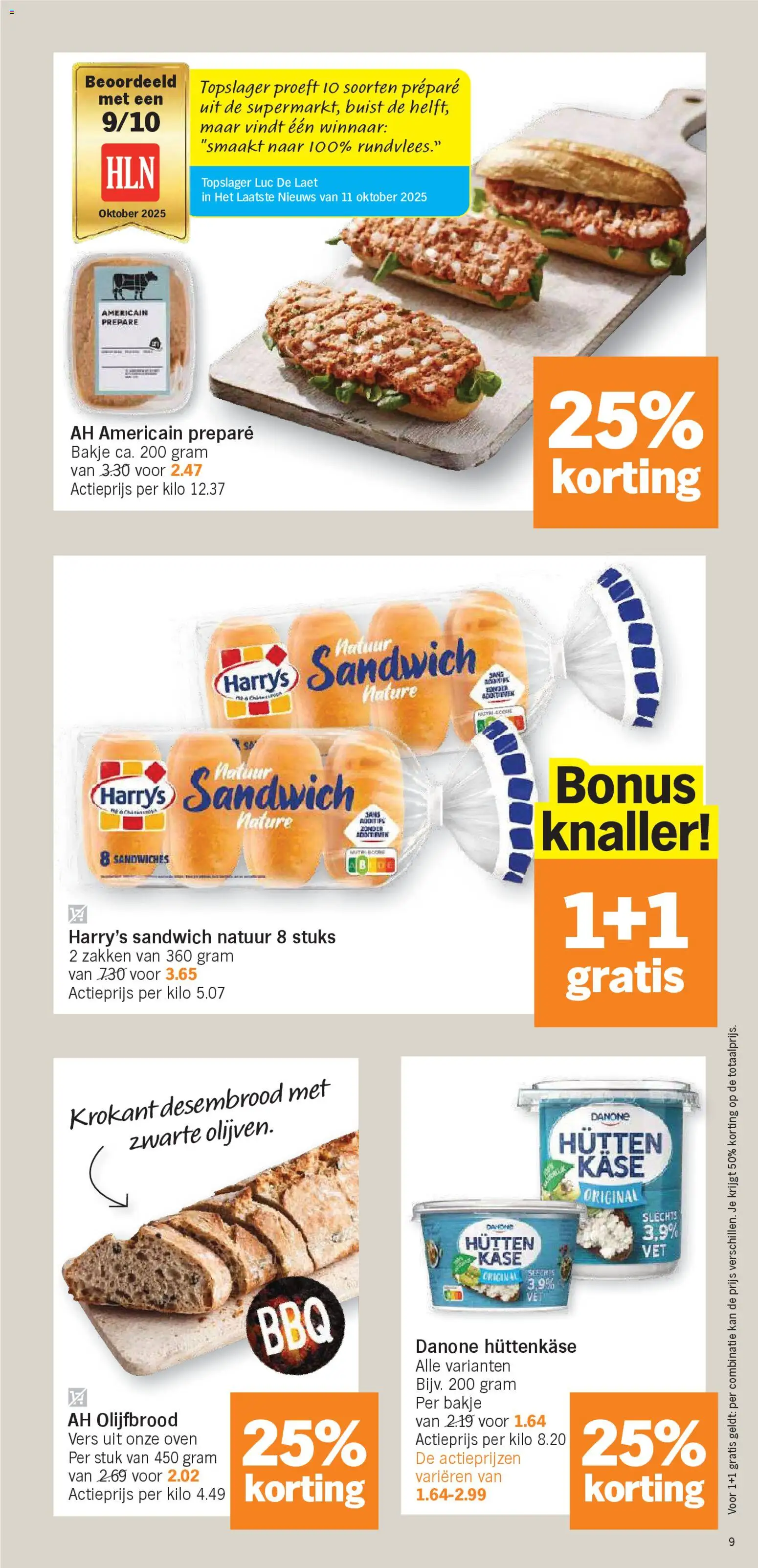 {H1} | Pagina: 9 | Producten: Sandwich, Oven, Cottage cheese, Kan