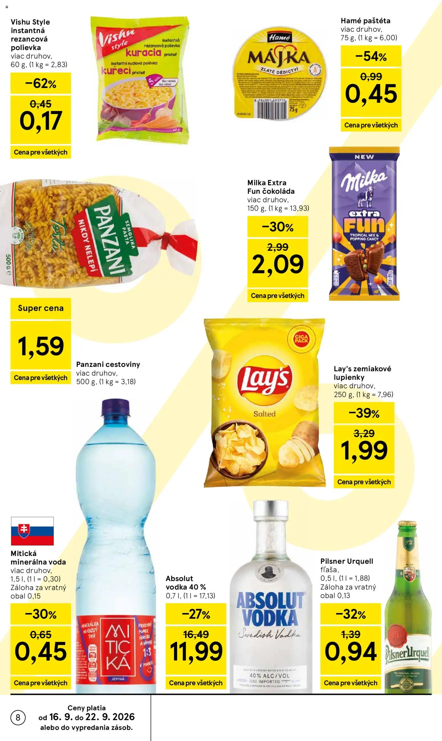 Nové Tesco akcie – leták je platný od 16.09.2026 | Strana: 8