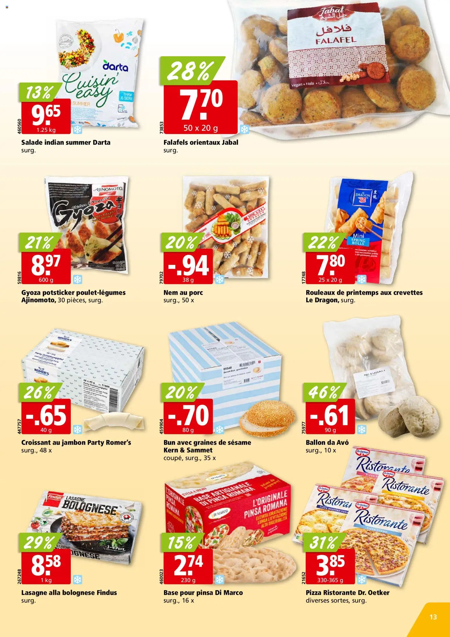 Aligro aktionen Chavannes, Matran, Genève, Sion – gültig ab 27.07.2026 | Seite: 13 | Produkte: Pizza