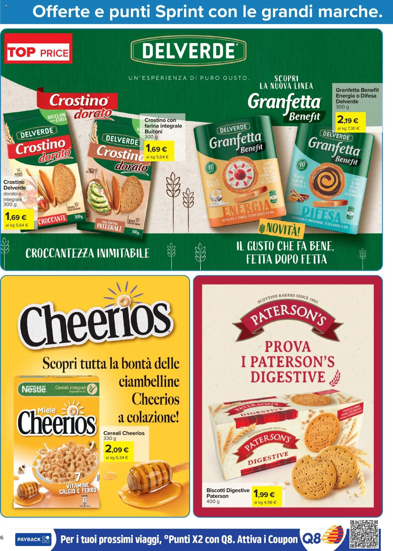 Volantino Carrefour del 13/07/2026 | Pagina: 6 | Prodotti: Biscotti, Top, Farina, Cocco