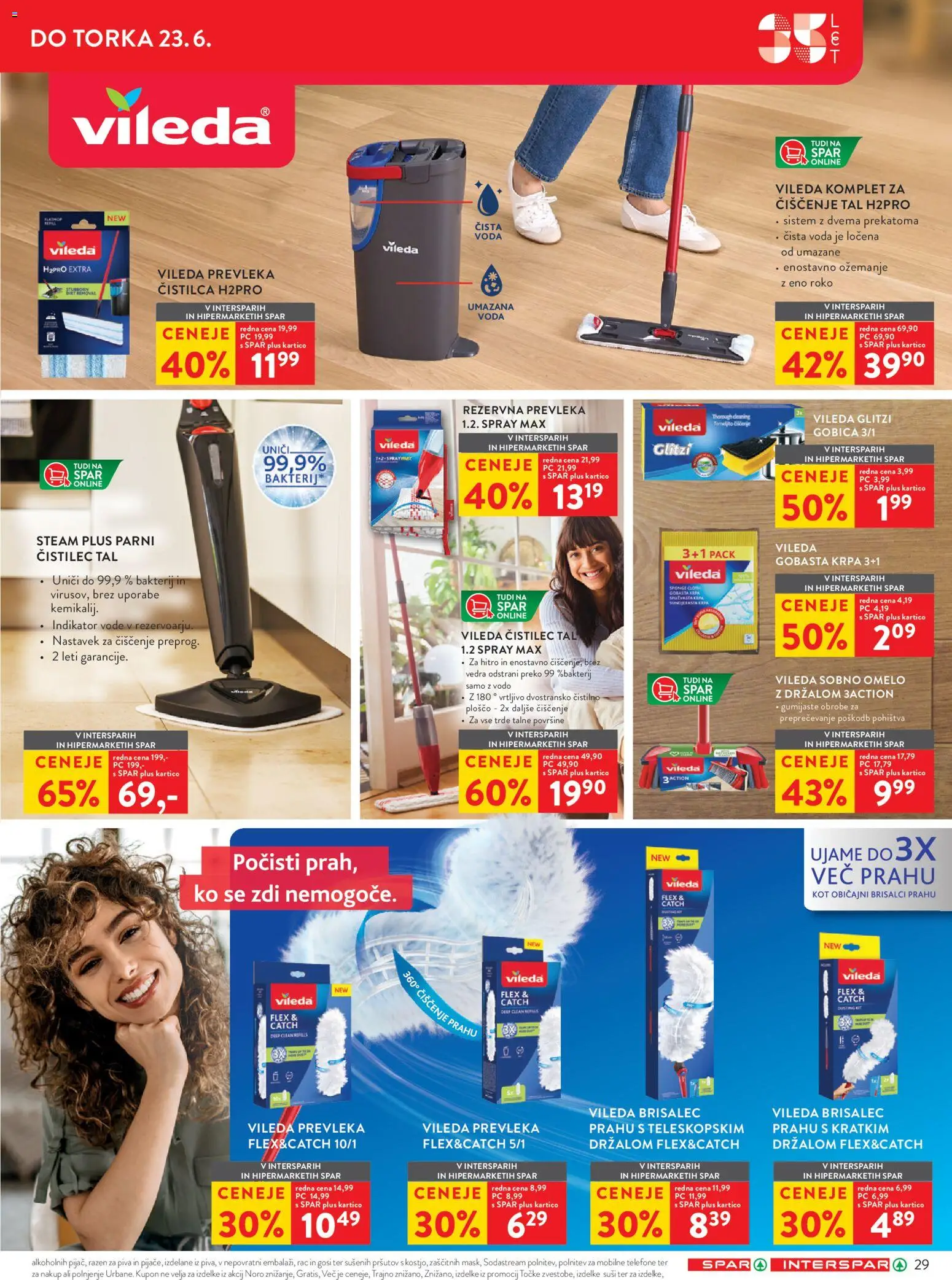 Novi Spar katalog ponudbe – veljaven od 10.06.2026 | Stran: 41 | Izdelki: Prevleka, Gobica, Voda, Parni čistilec