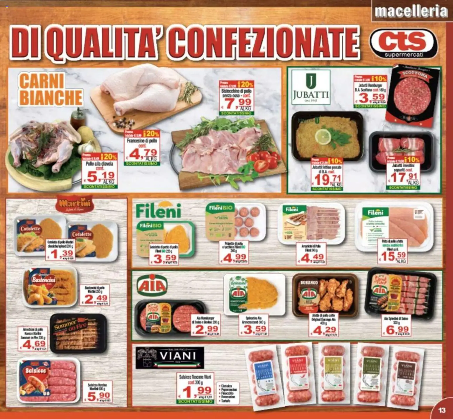 Volantino CTS del 12/08/2026 | Pagina: 13 | Prodotti: Pollo, Peperoncino, Polpette, Salsicce