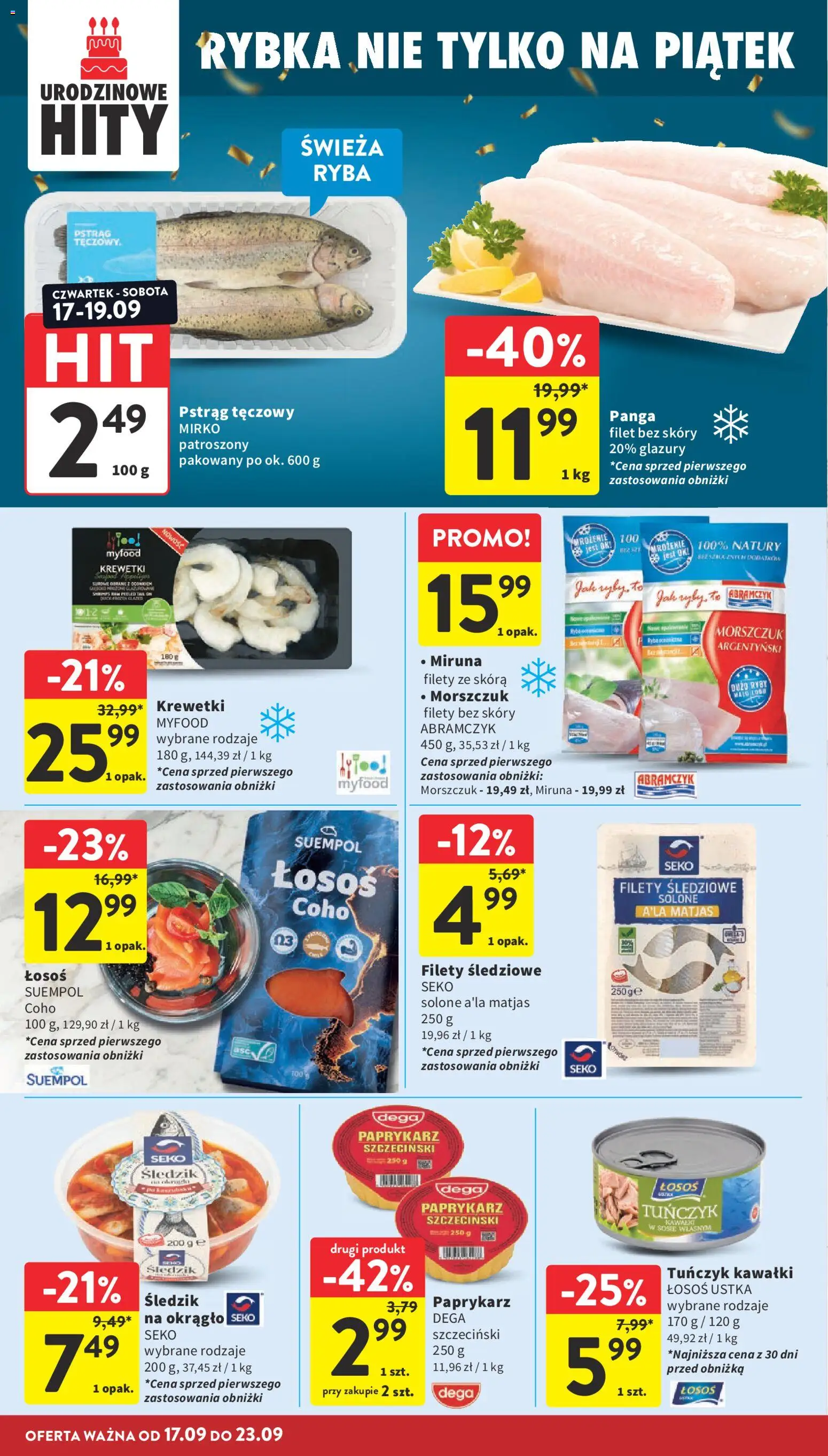 Intermarche gazetka od 17.09.2026 | Strona: 18 | Produkty: Paprykarz, Miruna, Paprykarz szczeciński, Morszczuk