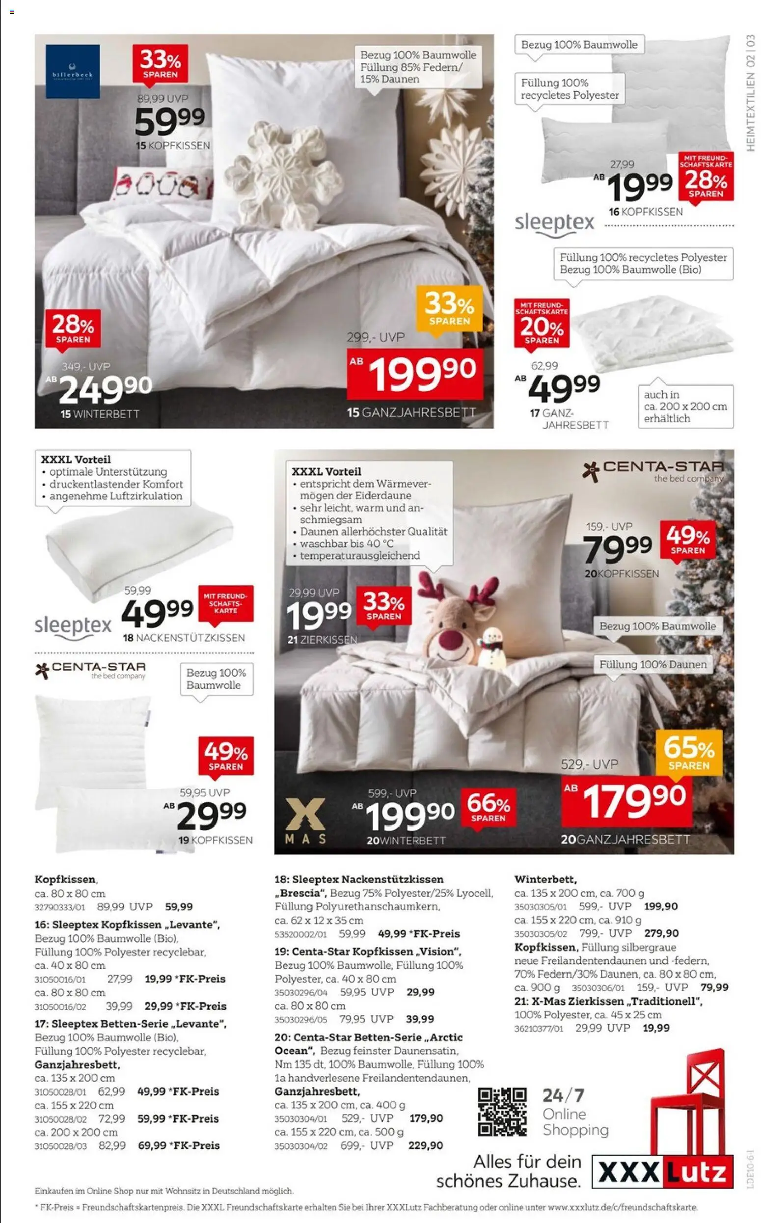 XXXLutz Wohnaccessoires & Haushalt – gültig ab 17.10.2026 | Seite: 3 | Produkte: Kopfkissen