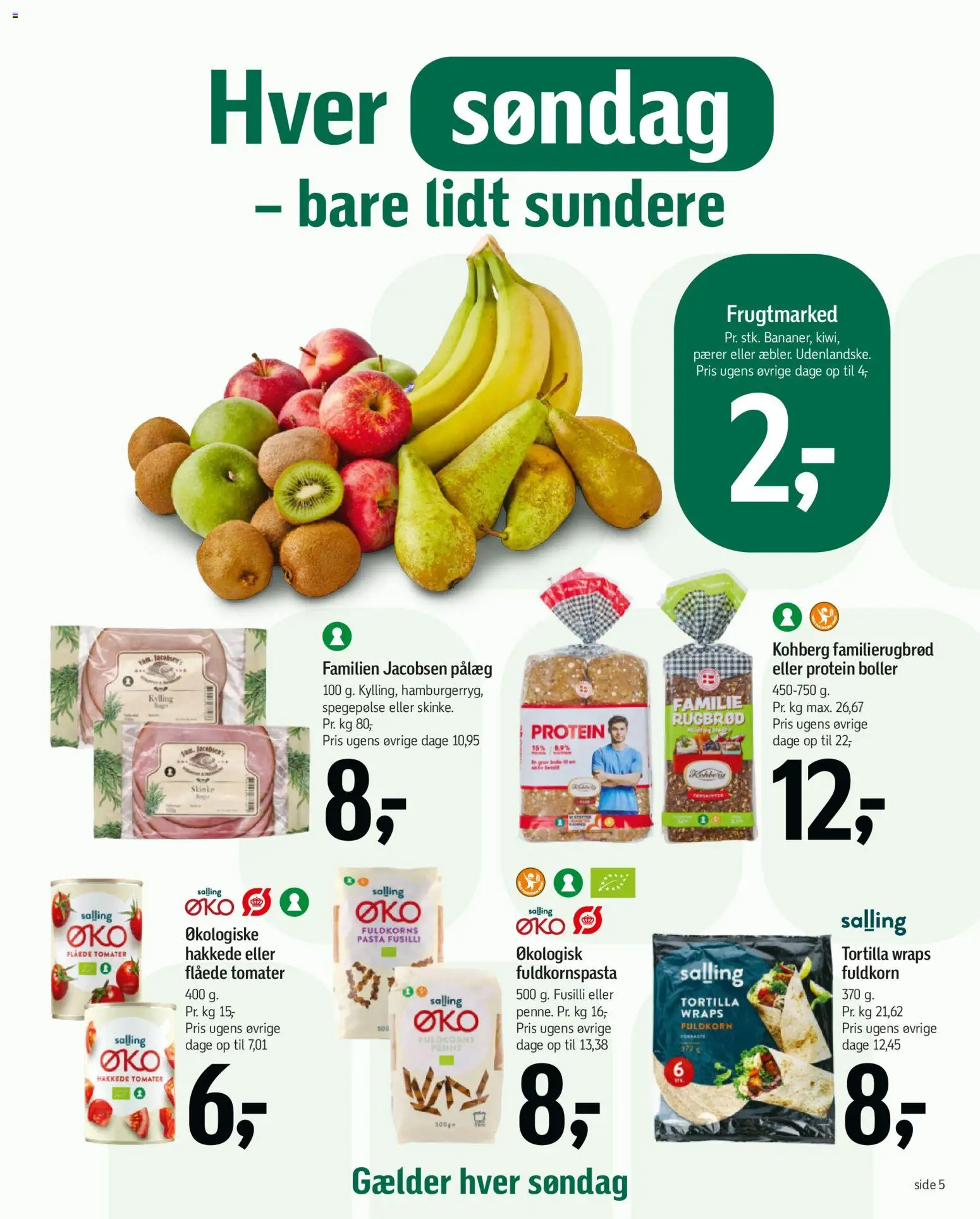 Føtex tilbudsavis – gyldig fra 26/06/2026 | Side: 5 | Produkter: Tomater, Pasta, Hakkede tomater, Spegepølse