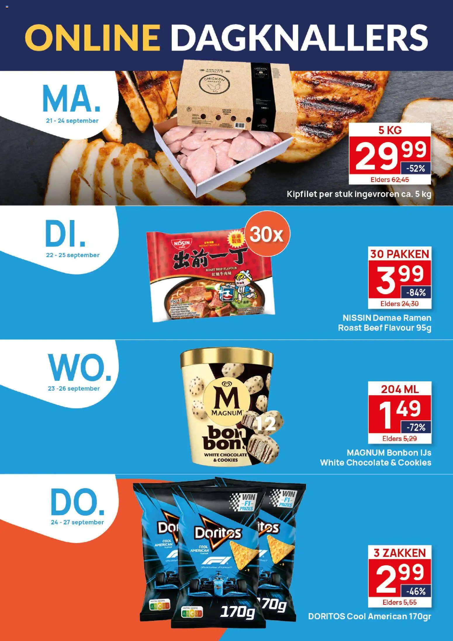 {H1} | Pagina: 2 | Producten: Ijs, Doritos, Magnum