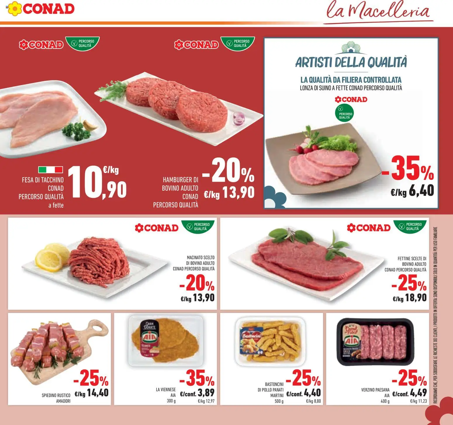 Volantino Conad del 15/07/2026 | Pagina: 13 | Prodotti: Bovino, Pollo, Suino, Macinato