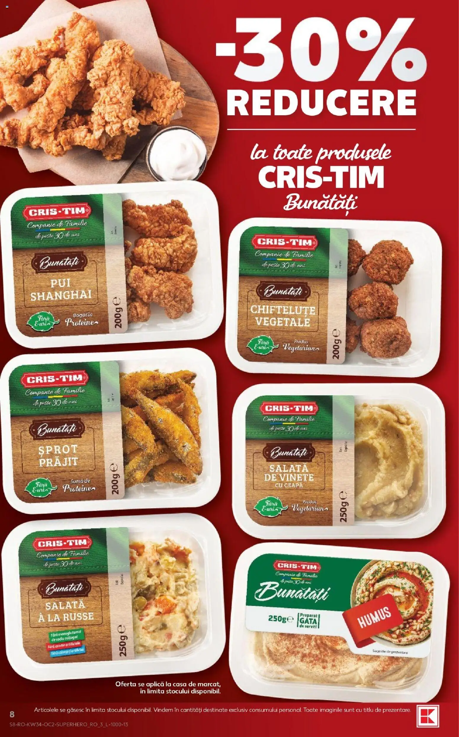 Noul catalog Kaufland – valabil de la 19.08.2026 | Pagină: 8 | Produse: Aplică, Paste, Humus, Ceapă