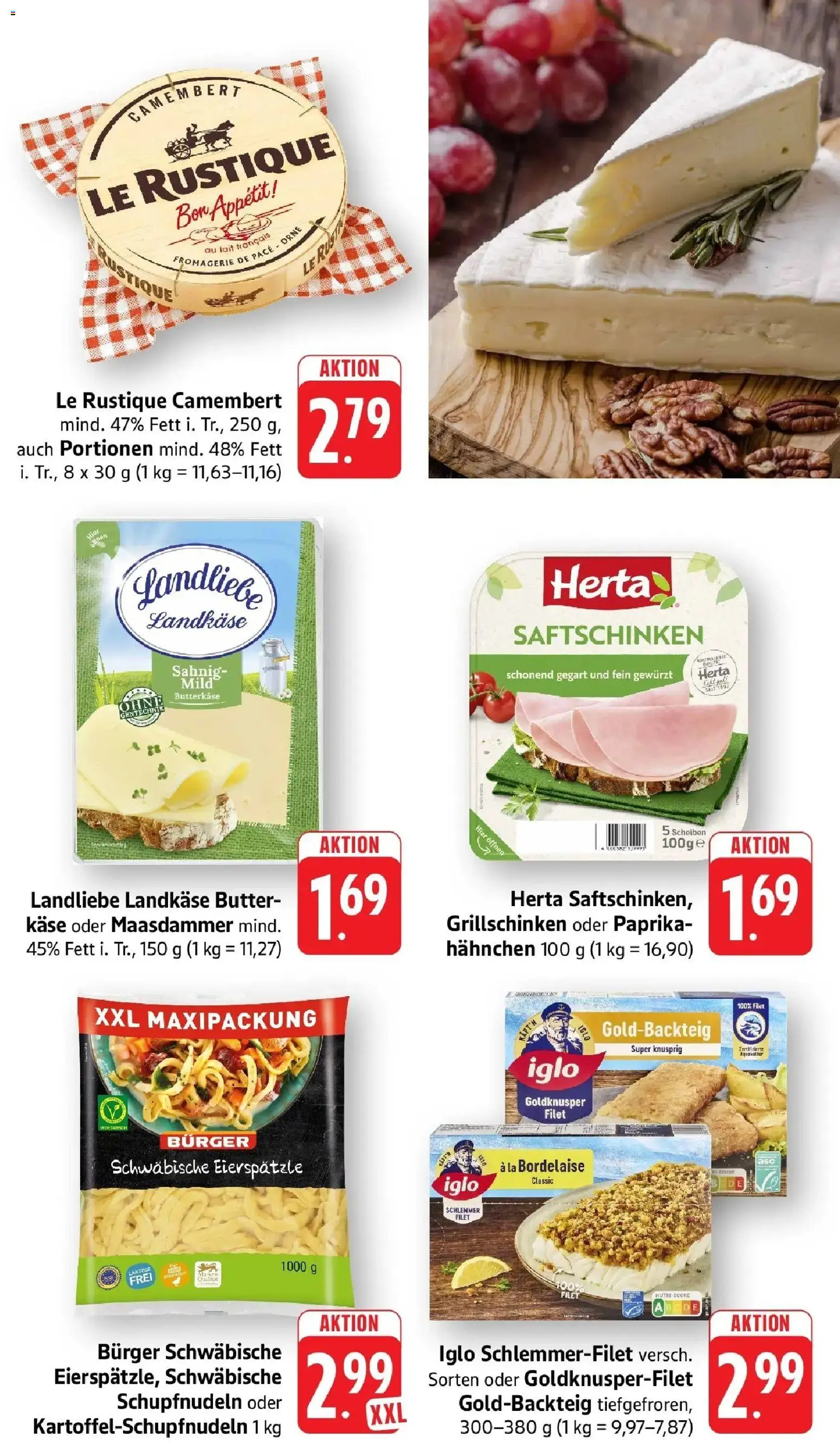 nah & gut Prospekt Offenburg-Zunsweier – gültig ab 05.10.2026 | Seite: 5 | Produkte: Hahnchen, Iglo, Burger, Camembert