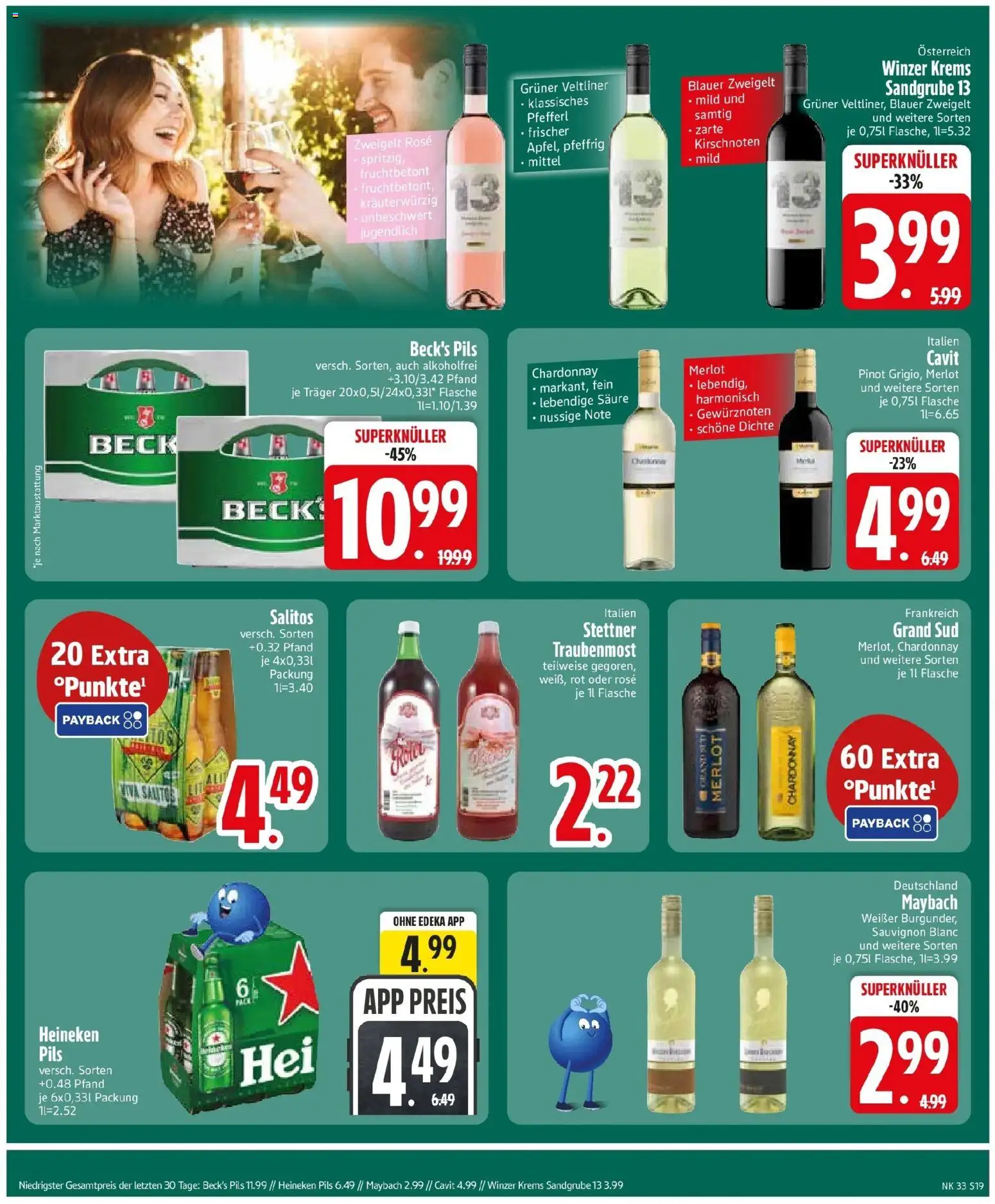 Edeka Prospekt Hunderdorf (ab 10.08.2026) » Angebote Online | Seite: 21 | Produkte: Merlot, Pils, Heineken, Grand sud