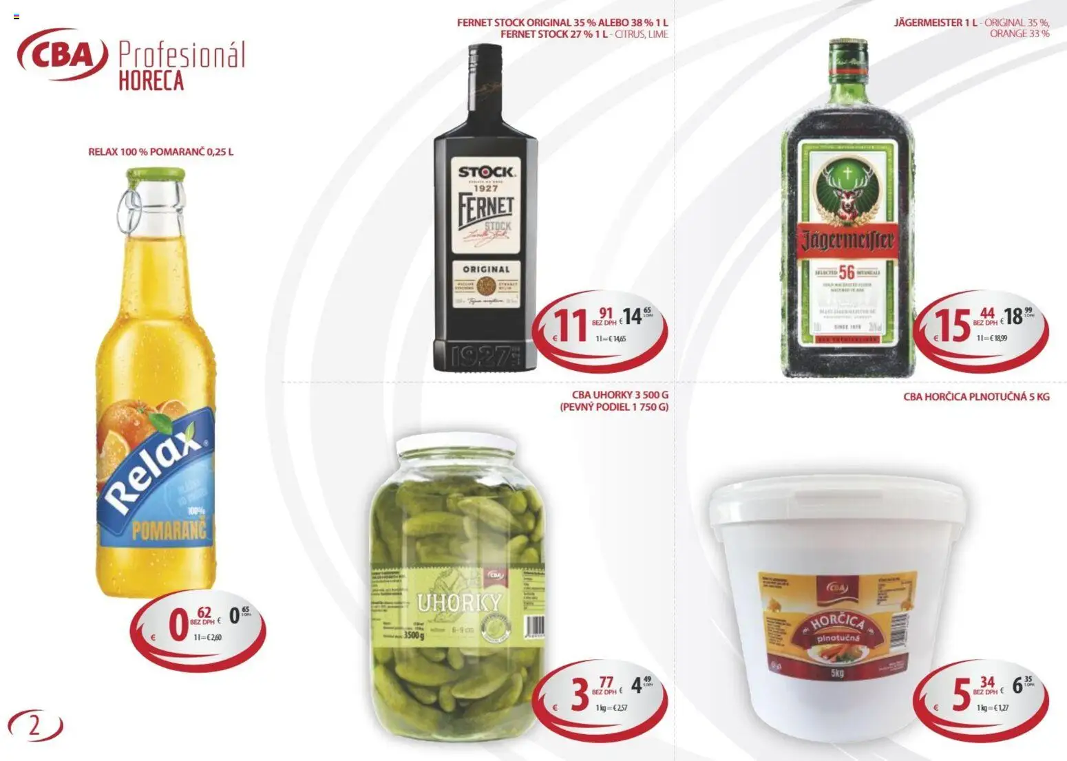 Nové KARMEN CBA akcie – leták je platný od 01.07.2026 | Strana: 2 | Produkty: Jägermeister, Fernet, Fernet Stock, Uhorky