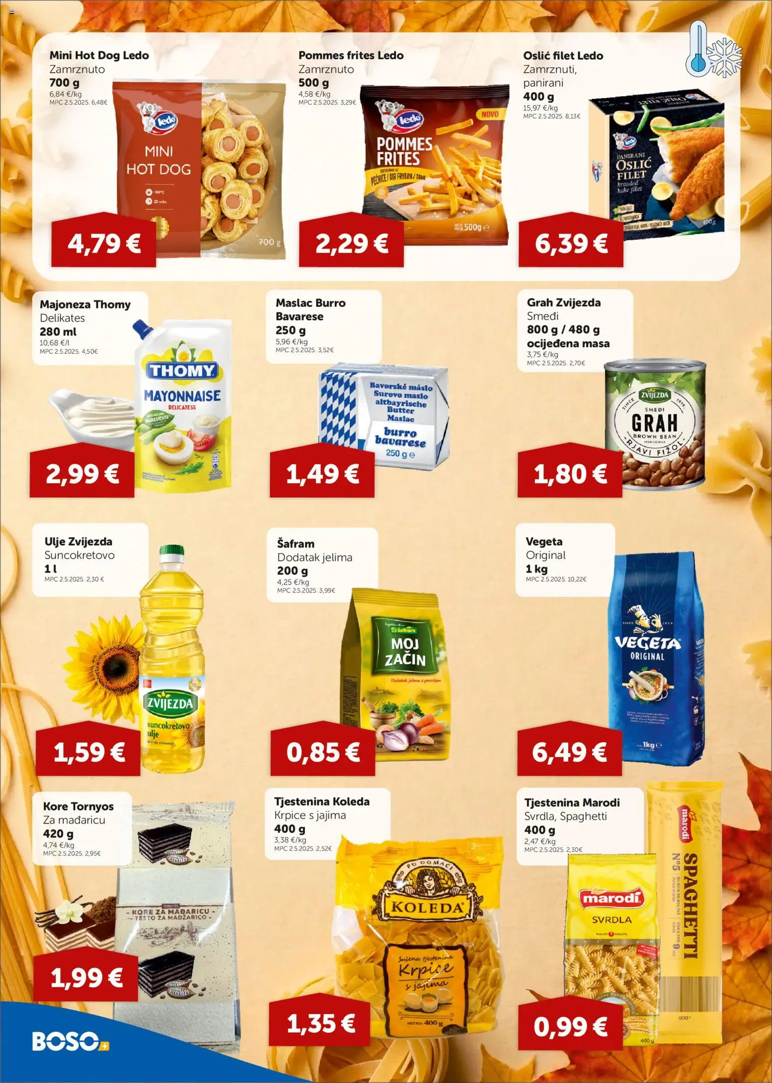 Boso katalog | vrijedi od 01.10.2026 | Stranica: 6 | Proizvodi: Suncokretovo ulje, Maslac, Ledo, Oslić