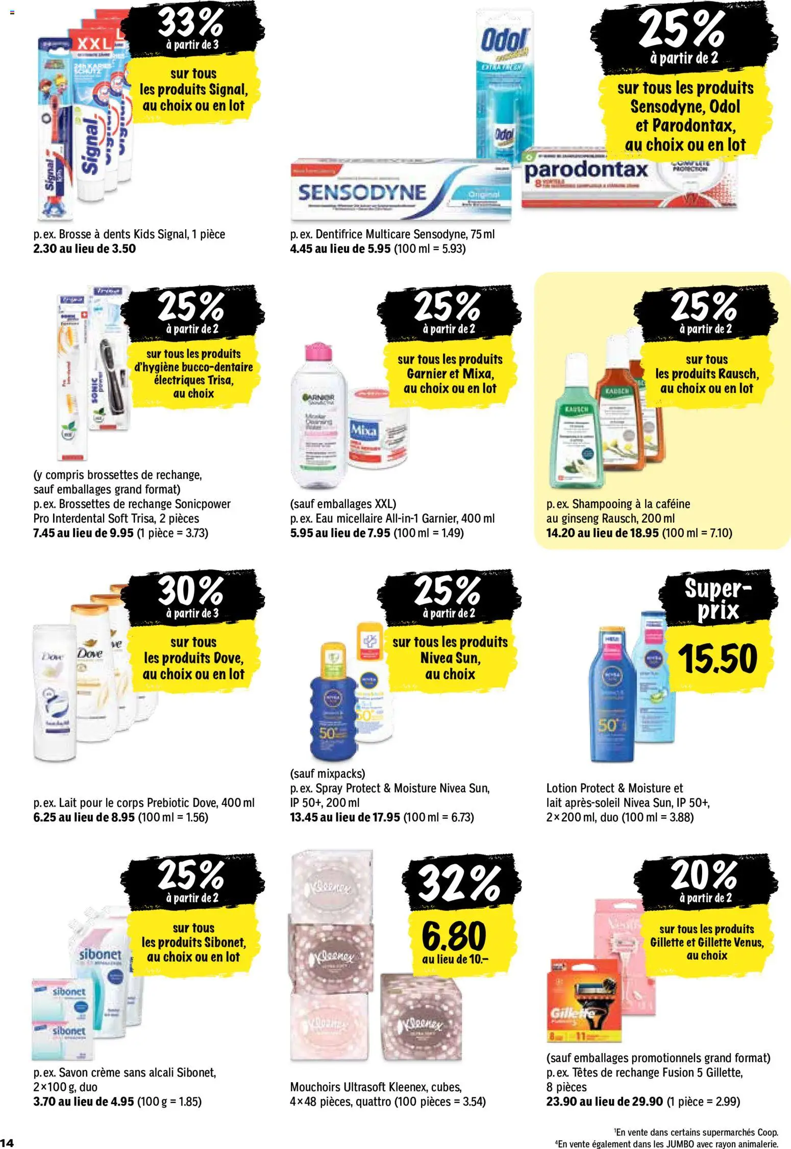 Coop aktionen FR – gültig ab 09.07.2026 | Seite: 14 | Produkte: Shampoo, Body Lotion, Creme
