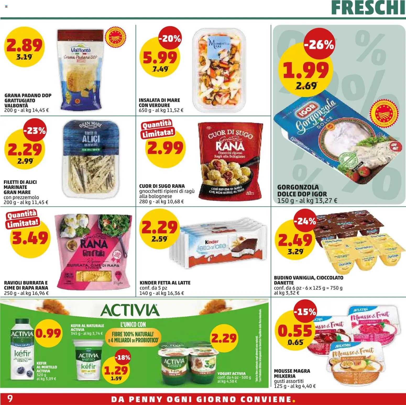 Volantino PENNY del 02/07/2026 | Pagina: 9 | Prodotti: Latte, Ragú, Prezzemolo, Ravioli