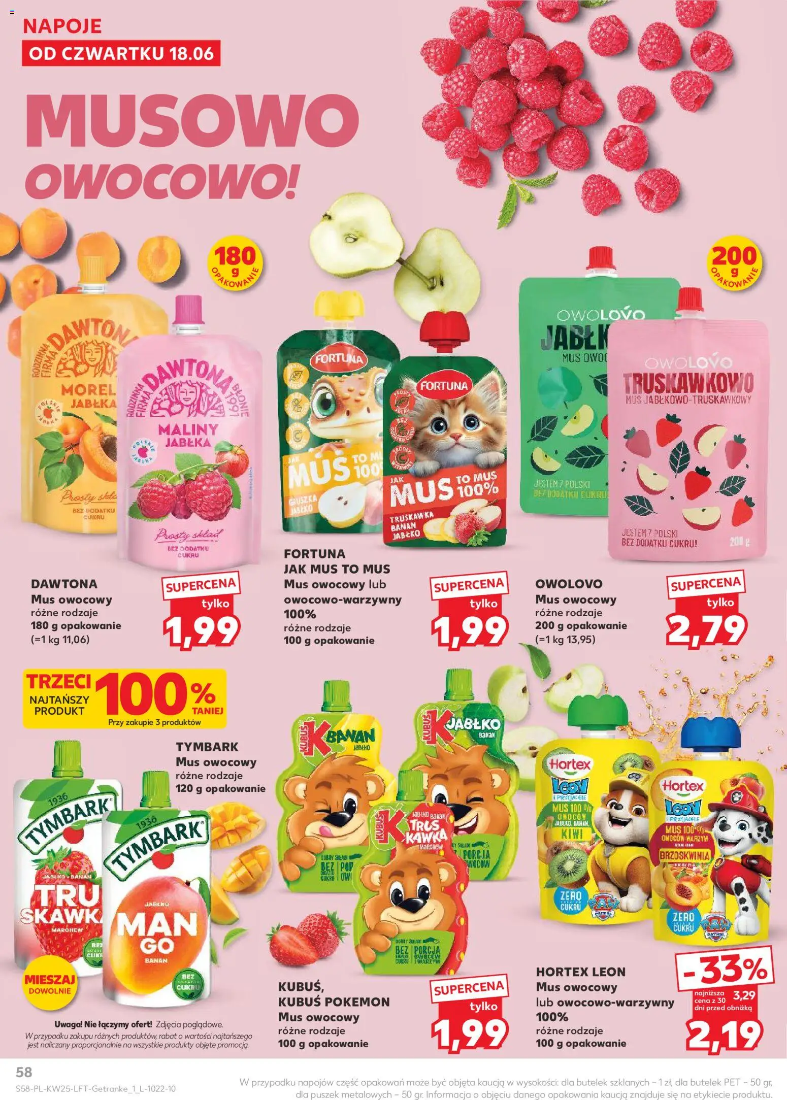 Kaufland Polsko leták od 18.06.2026 | Strana: 58 | Produkty: Jablka, Kiwi, Banán, Cukr