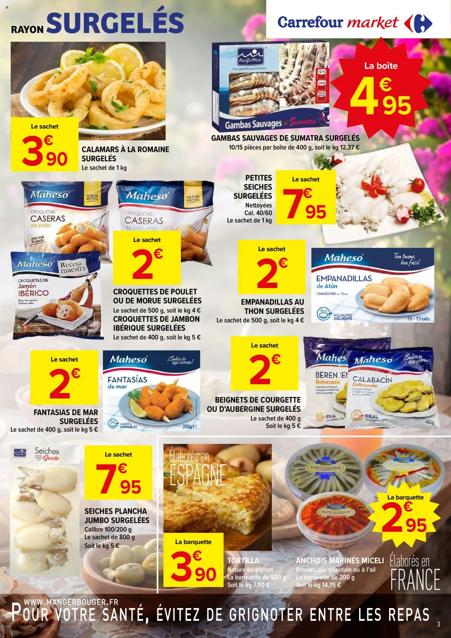 {H1} | Page: 3 | Produits: Thon, Morue, Thé, Chaussons