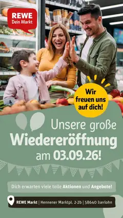 Rewe Prospekt Iserlohn / Hennen ab 31.08.2026 gültig