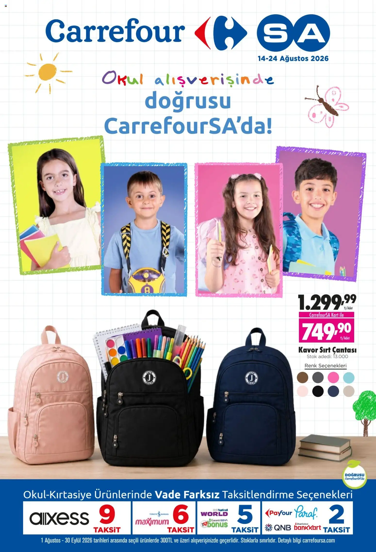 CarrefourSA - Okul alışverişinde - 14 Ağustos 2026 tarihinden itibaren geçerlidir | Sayfa: 1 | Ürünler: Sırt çantası