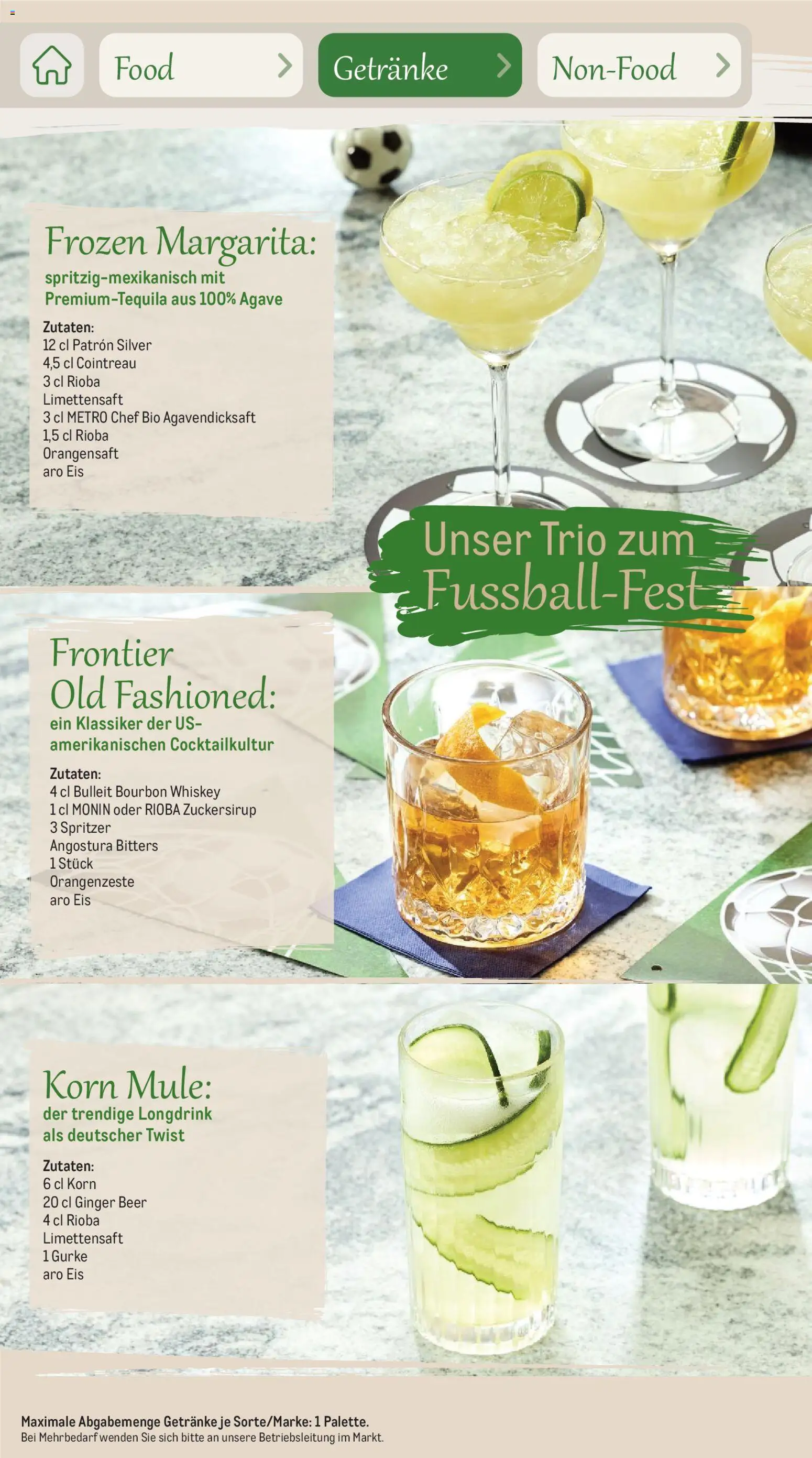 Metro Saisonkatalog Outdoor Dining – gültig ab 01.06.2026 | Seite: 67 | Produkte: Orangensaft, Bourbon, Whiskey, Eis