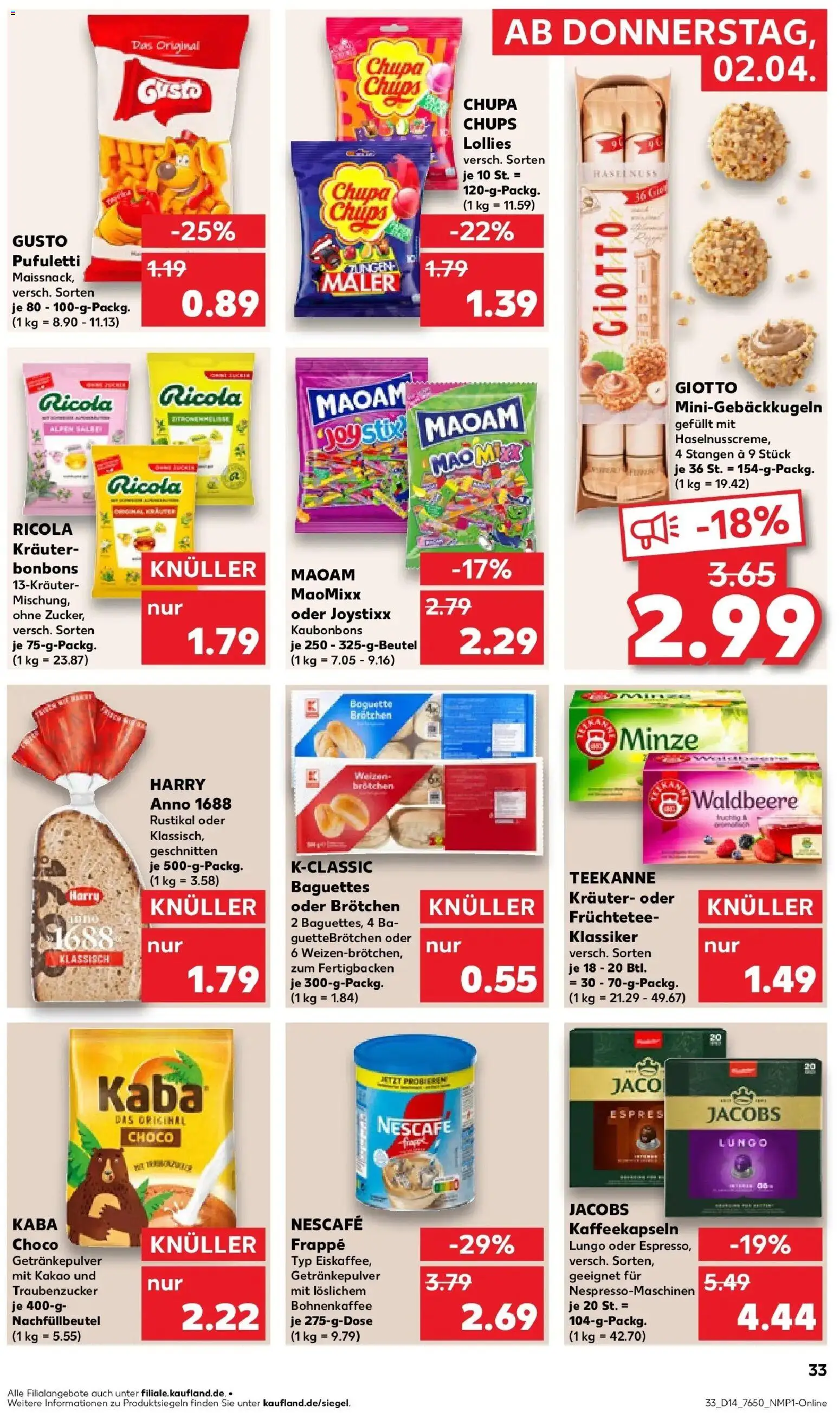 Kaufland Prospekt Überlingen	 – gültig ab 30.03.2026 | Seite: 47 | Produkte: Nescafe, Baguette, Teekanne