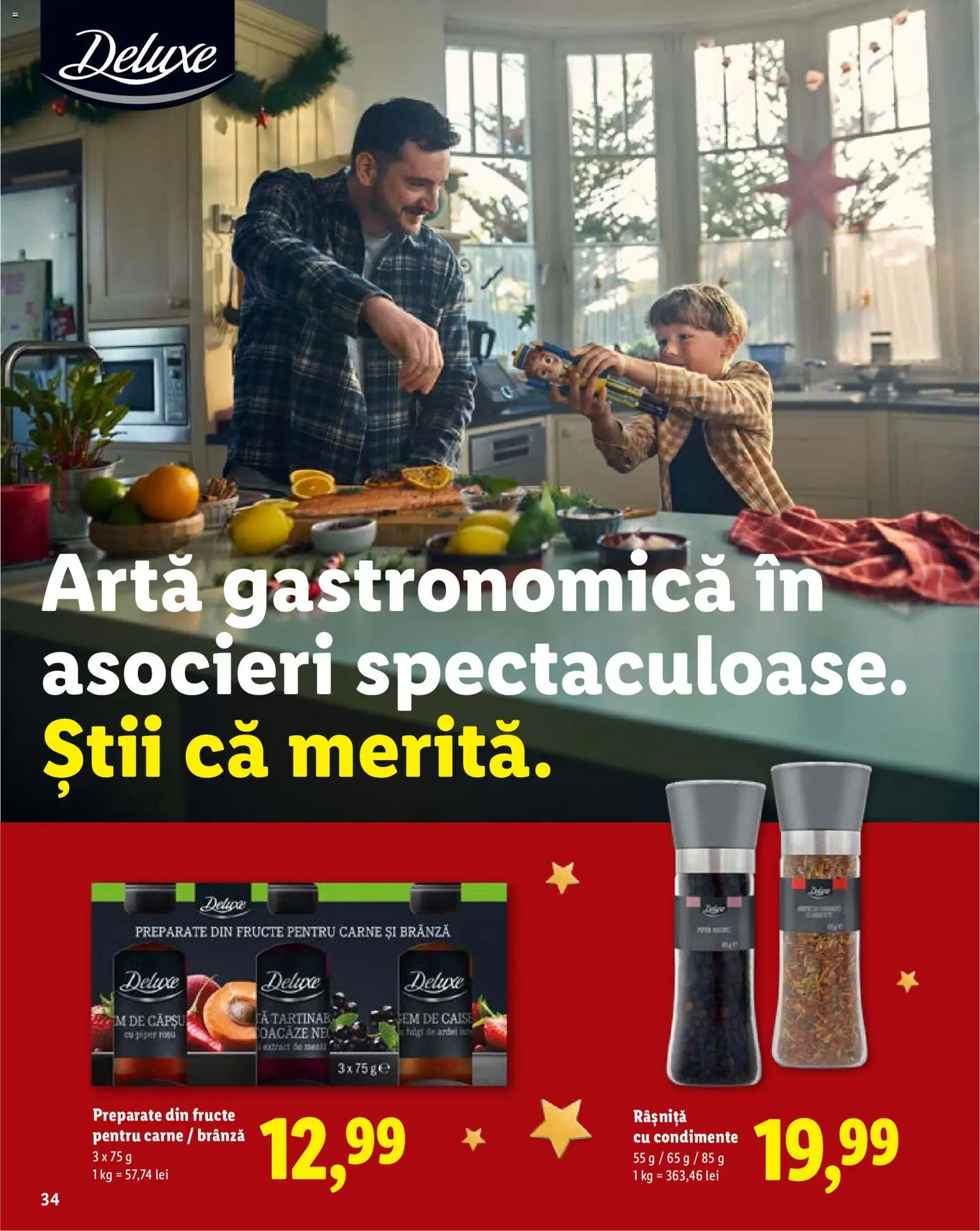 Noul catalog Lidl – valabil de la 19.10.2026 | Pagină: 34 | Produse: Brânză, Condimente, Fructe, Deluxe