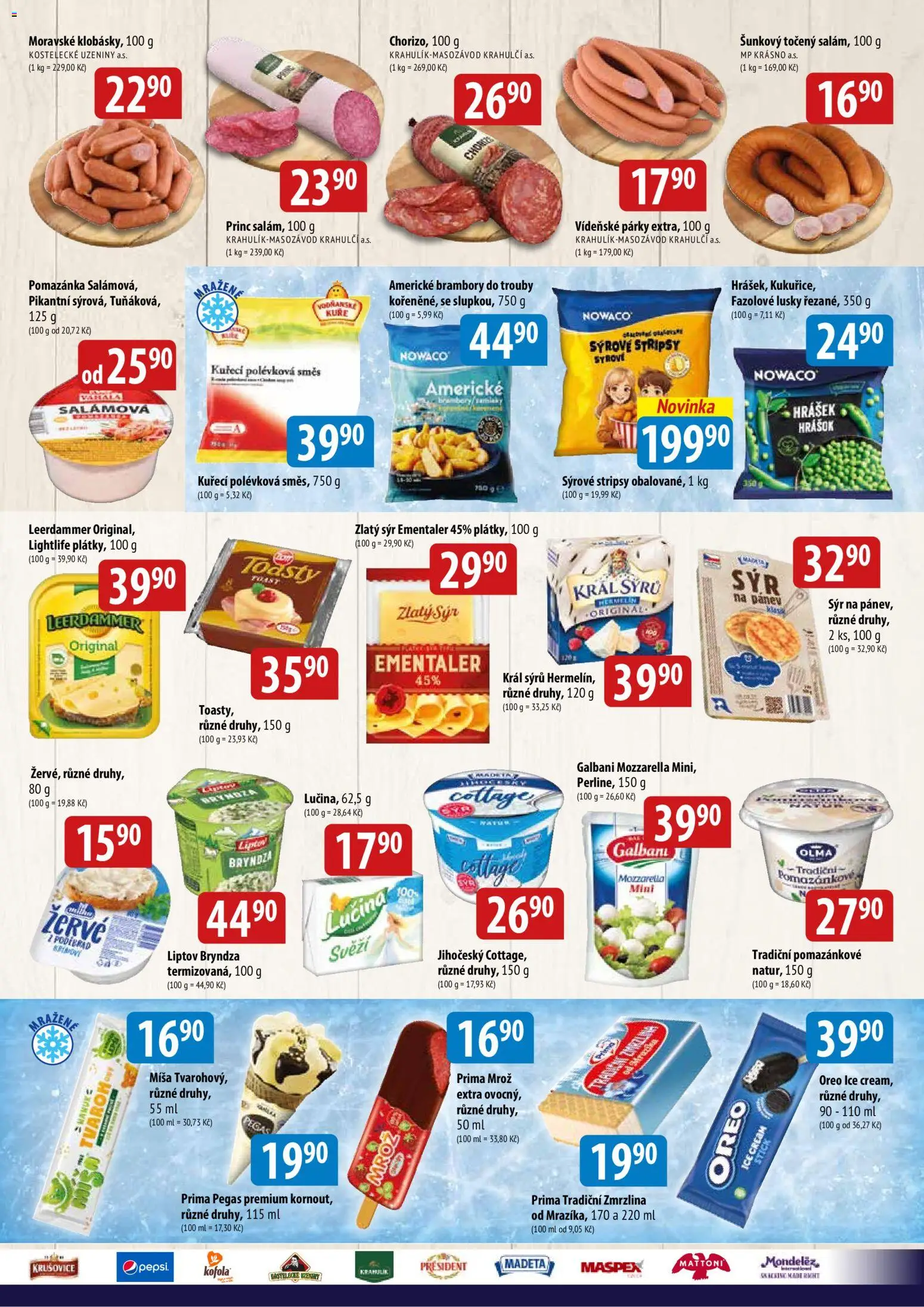 BALA velký leták od 10.06.2026 | Strana: 3 | Produkty: Zmrzlina, Hermelín, Uzeniny, Leerdammer