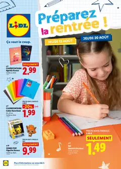 LIDL - Prévisualisation de LIDL catalogue Préparez la rentrée valide à partir de 13/08/2026
