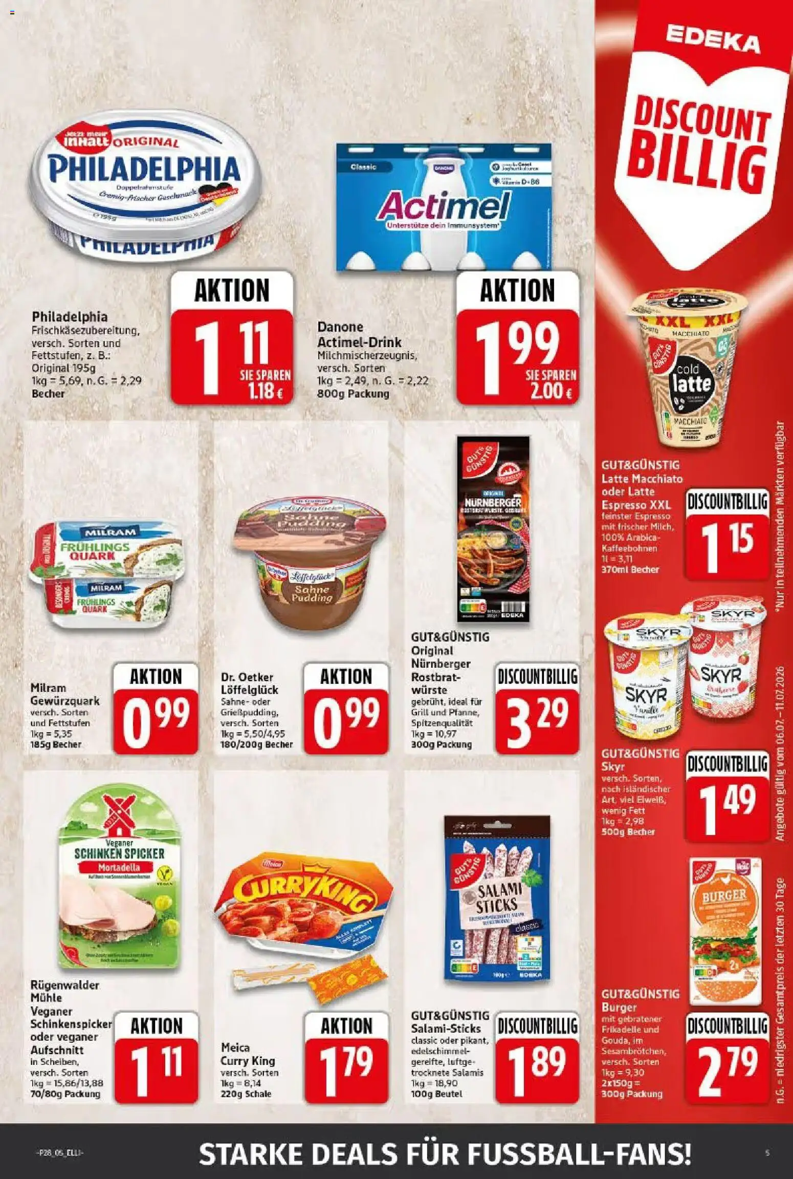 Elli Markt Prospekt Langenberg – gültig ab 06.07.2026 | Seite: 5 | Produkte: Actimel, Quark, Milram, Schinken