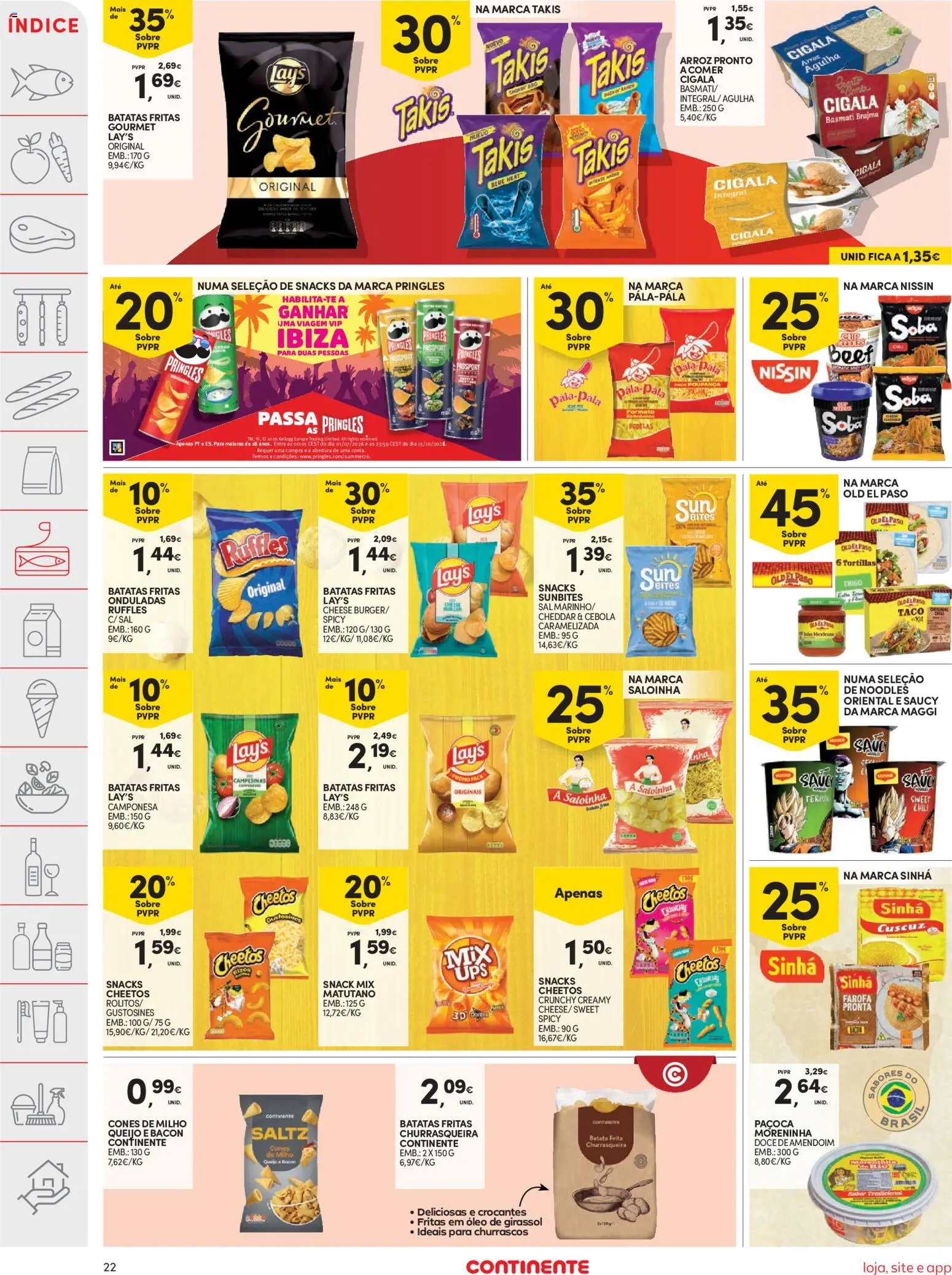 Continente folheto │ válido de 01/09/2026 | Página: 22 | Produtos: Óleo de girassol, Óleo, Arroz, Batatas fritas