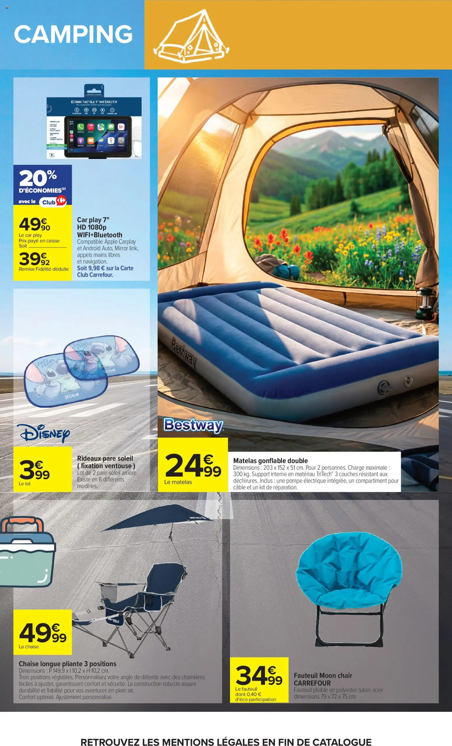 {H1} | Page: 20 | Produits: Câble, Matelas gonflable, Matelas, Fauteuil