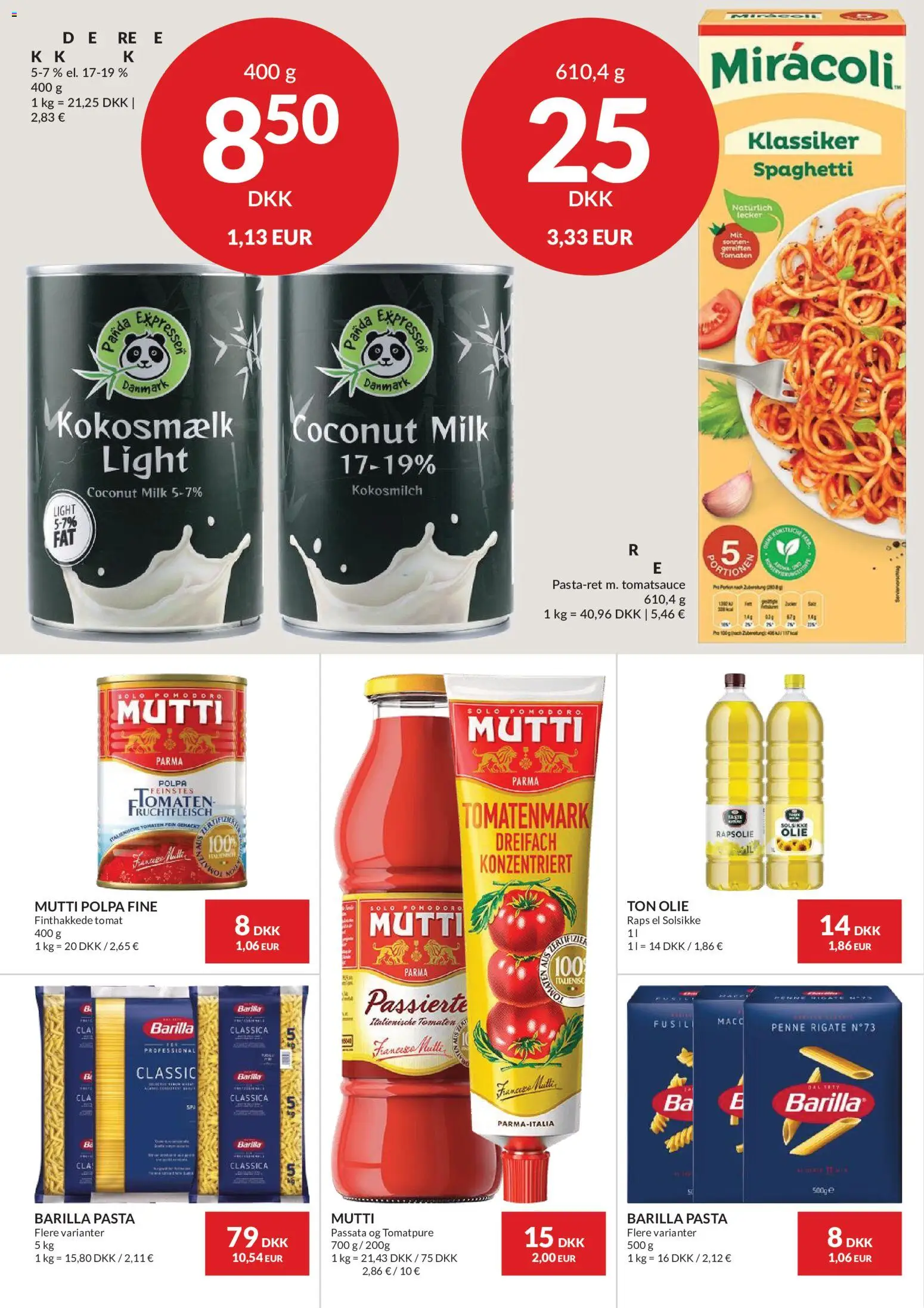 Nielsen Discount tilbudsavis – gyldig fra 27/08/2026 | Side: 6 | Produkter: Rapsolie, Spaghetti, Kokosmælk, Tomatpuré