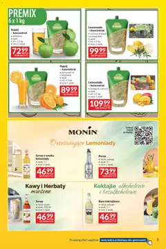 Pogląd oferty "Makro gazetka - Dostawy dla gastronomii" - ważna od 01.09.2026 | Strona: 3 | Produkty: Cytryna, Mango, Lemoniada, Monin