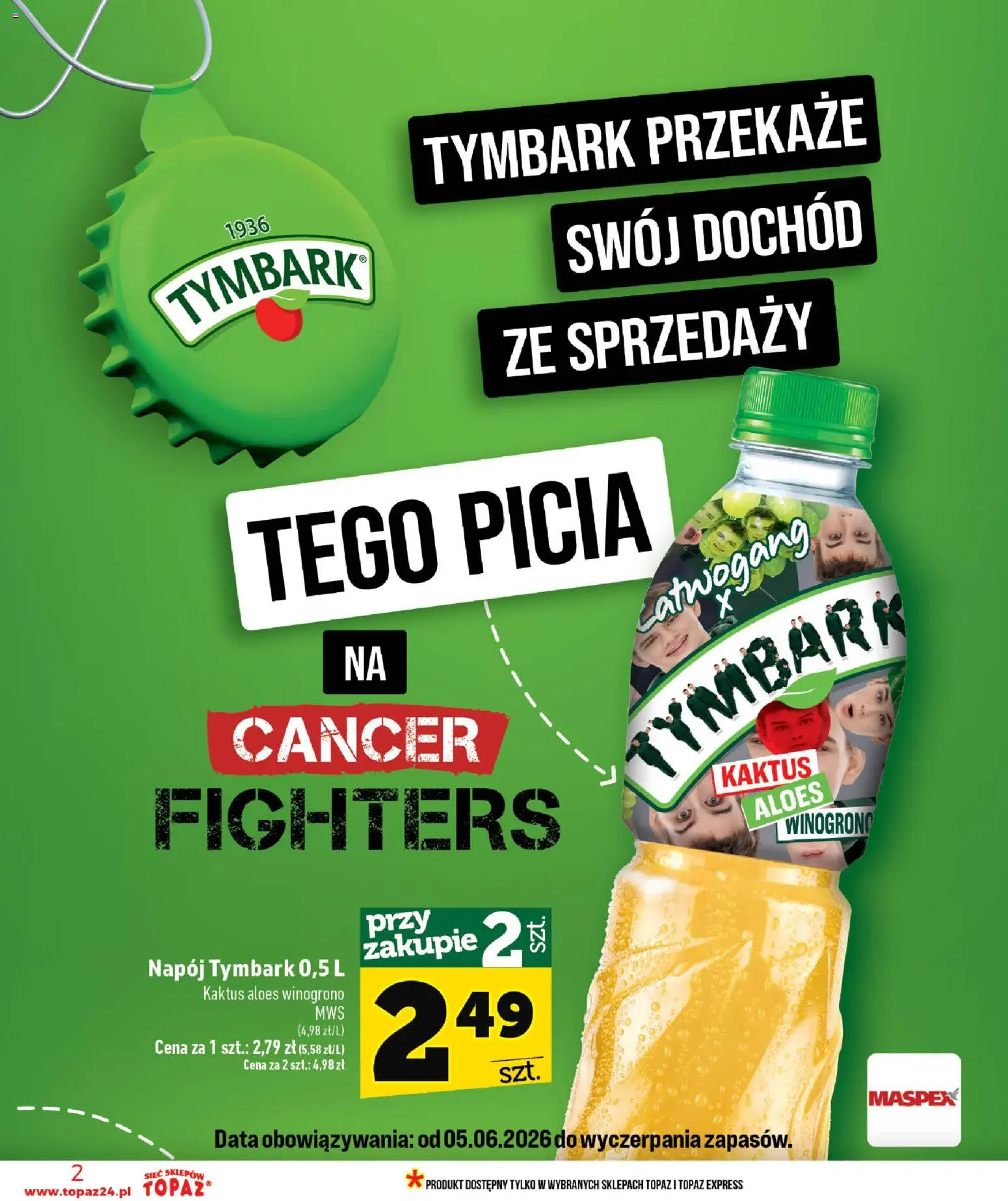 Topaz gazetka od 11.06.2026 | Strona: 2 | Produkty: Winogrono, Aloes
