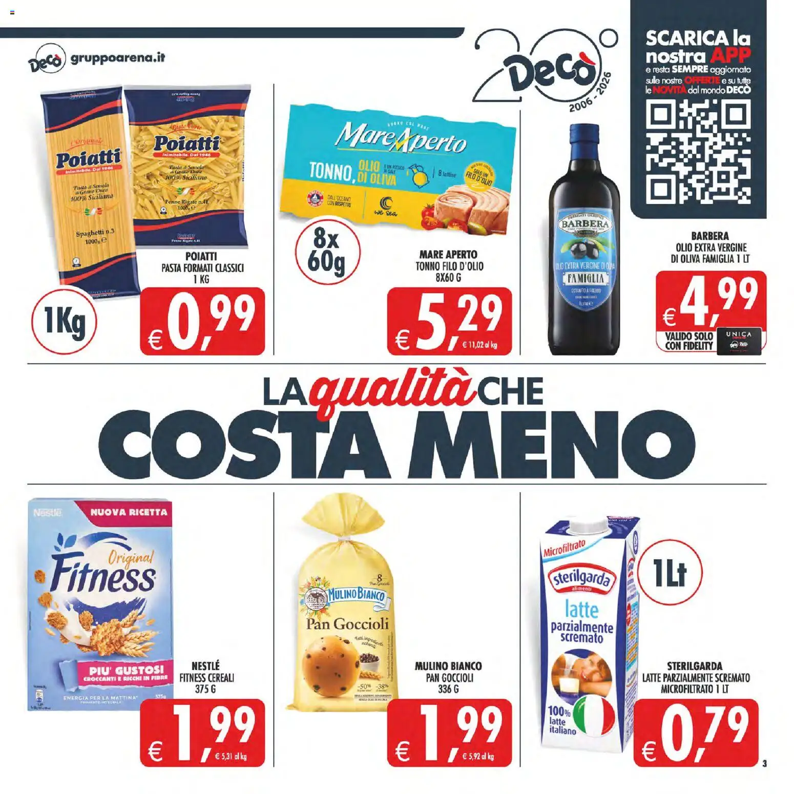 Volantino Decò del 29.05.2026 | Pagina: 3 | Prodotti: Tè, Cereali, Olio, Latte parzialmente scremato