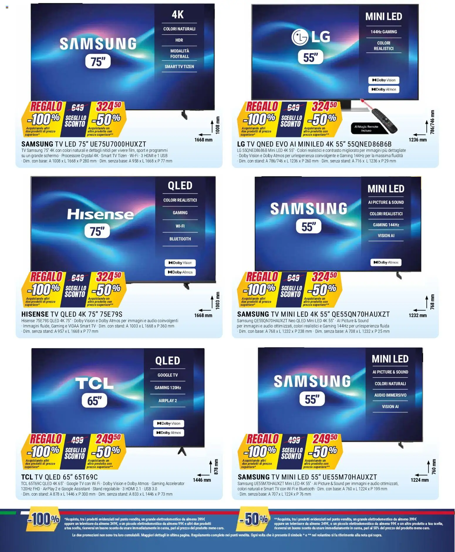 Volantino Trony del 29/10/2026 | Pagina: 5 | Prodotti: Schermo, TV, USB, Samsung