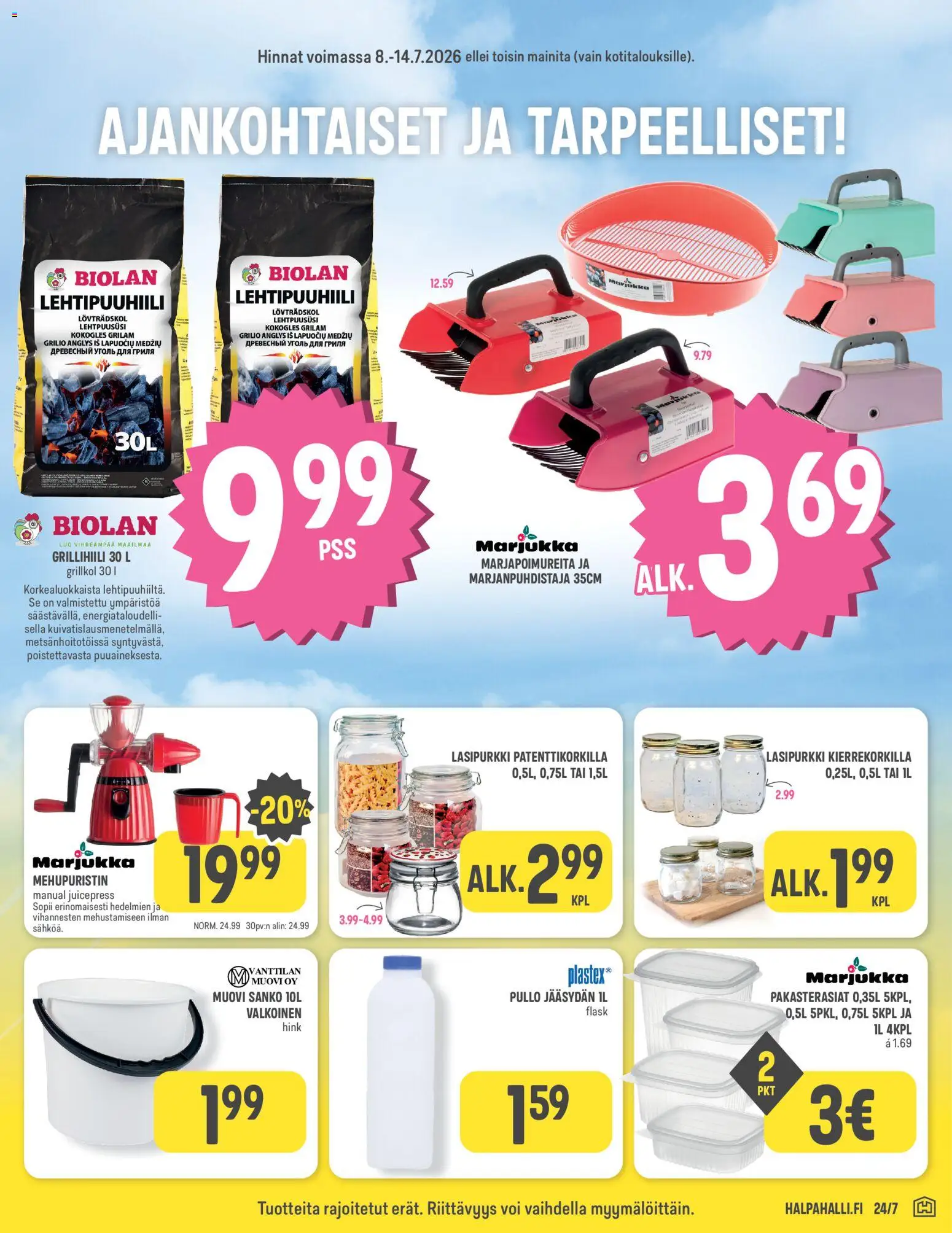 Halpa Halli tarjoukset – voimassa 08/07/2026 alkaen | Sivu: 5 | Tuotteet: Mehupuristin, Voi