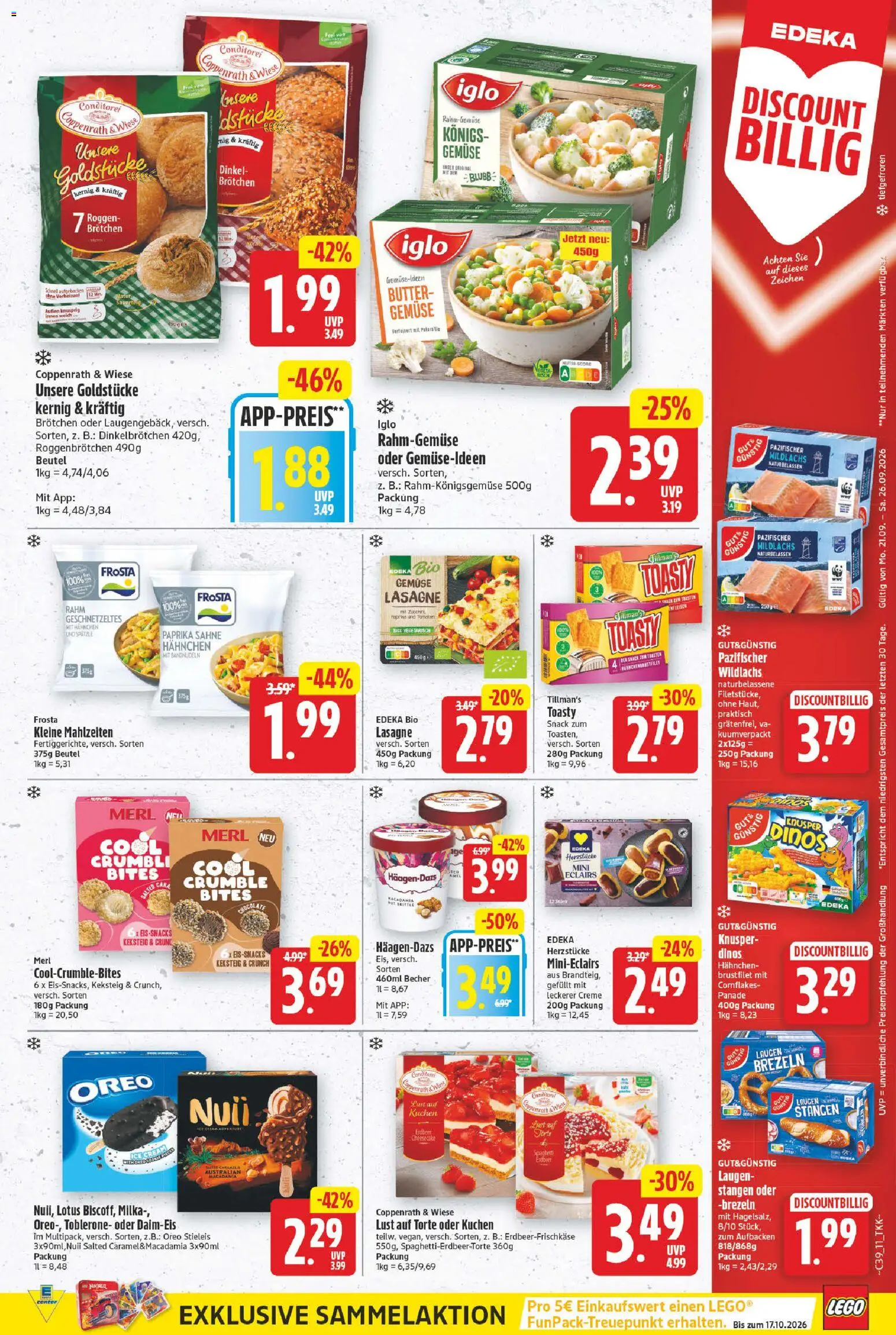 E center Prospekt – gültig ab 21.09.2026 | Seite: 11 | Produkte: Cornflakes, Butter, Iglo, Frosta