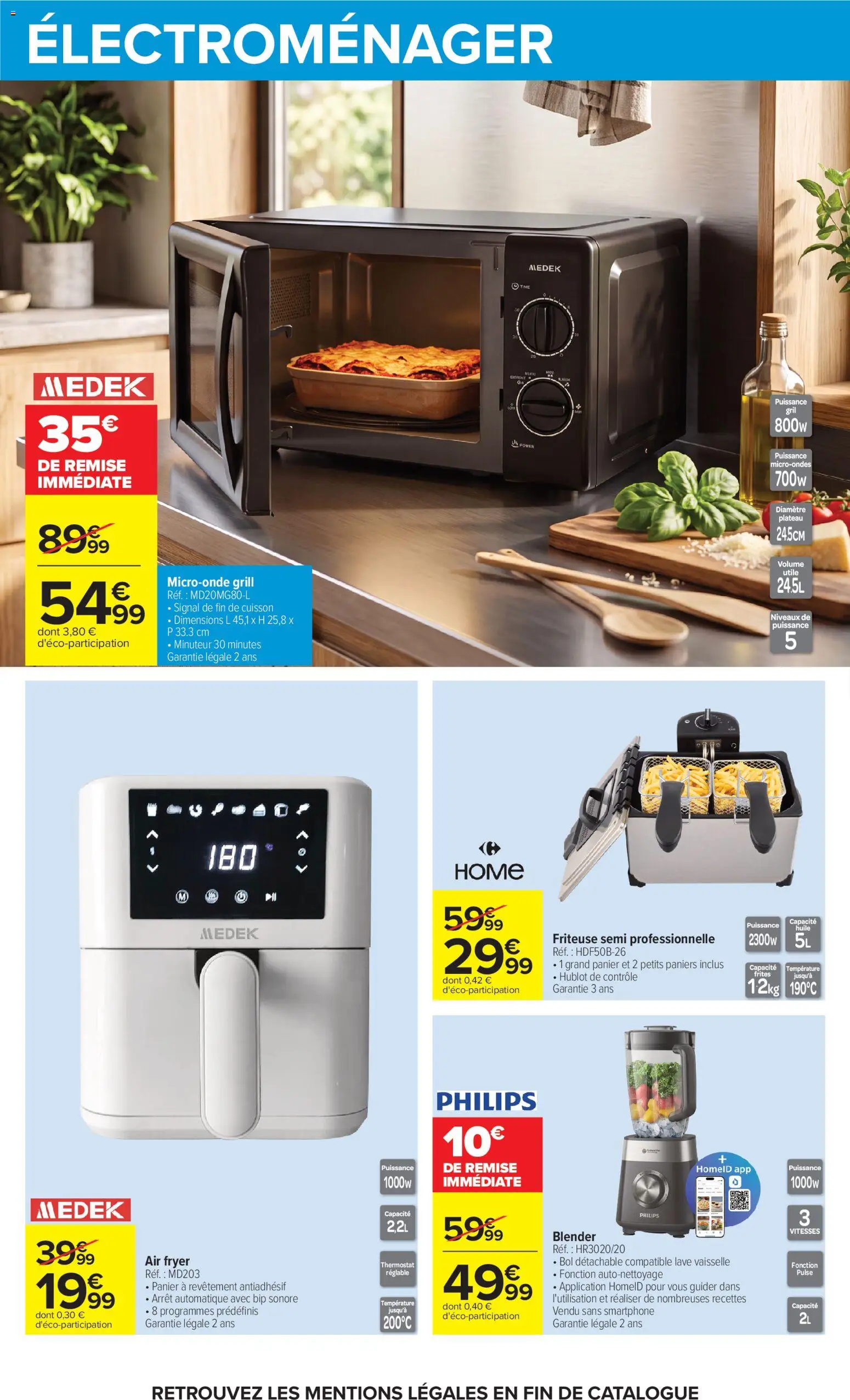 {H1} | Page: 66 | Produits: Plateau, Friteuse, Bol, Panier