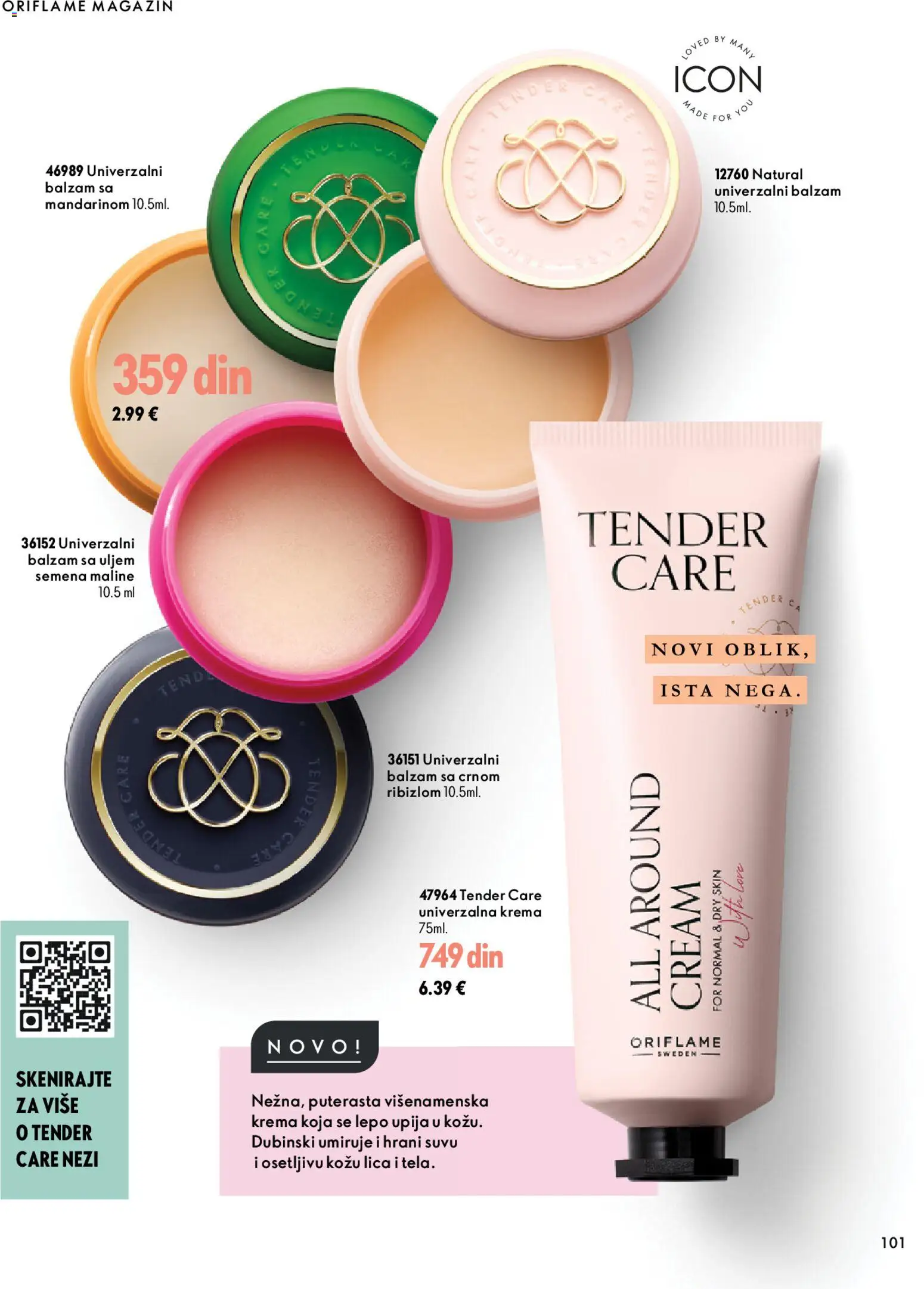Oriflame katalog - važi od 18.11.2026 | Strana: 101 | Proizvode: Magazin, Balzam, Krema