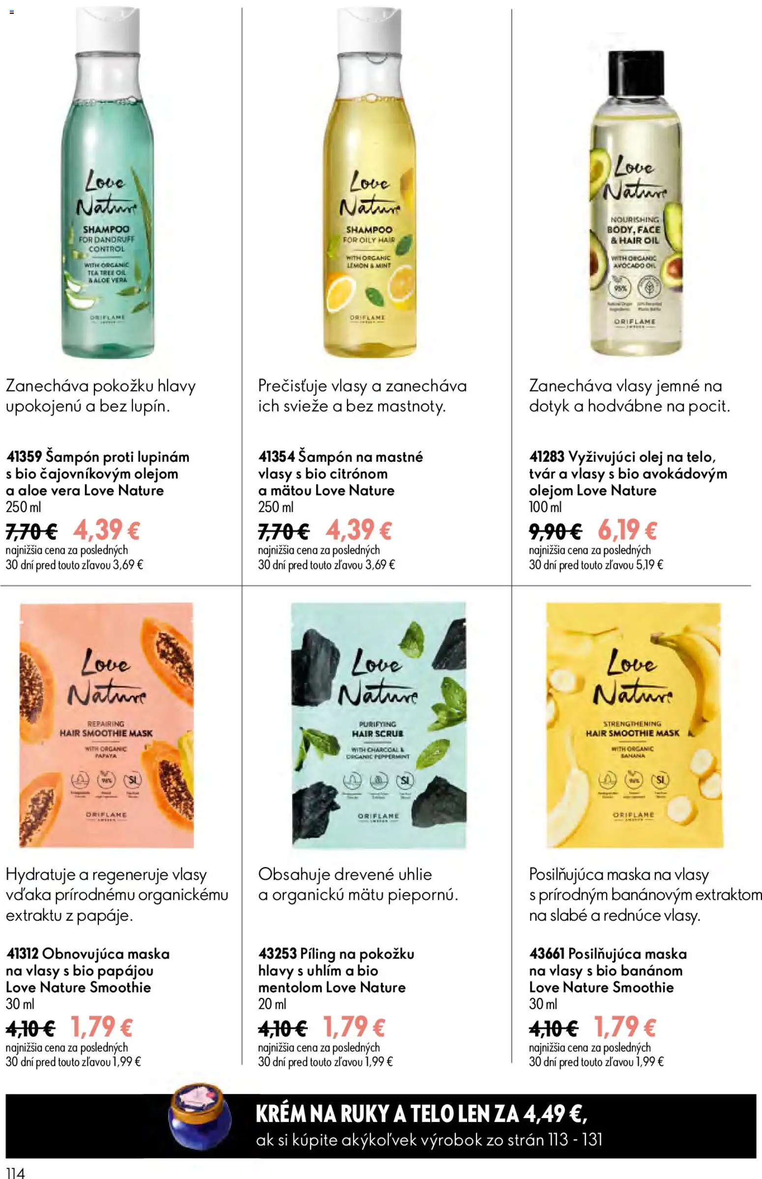 Nové Oriflame akcie – leták je platný od 17.06.2026 | Strana: 114 | Produkty: Olej, Šampón, Maska, Krém na ruky