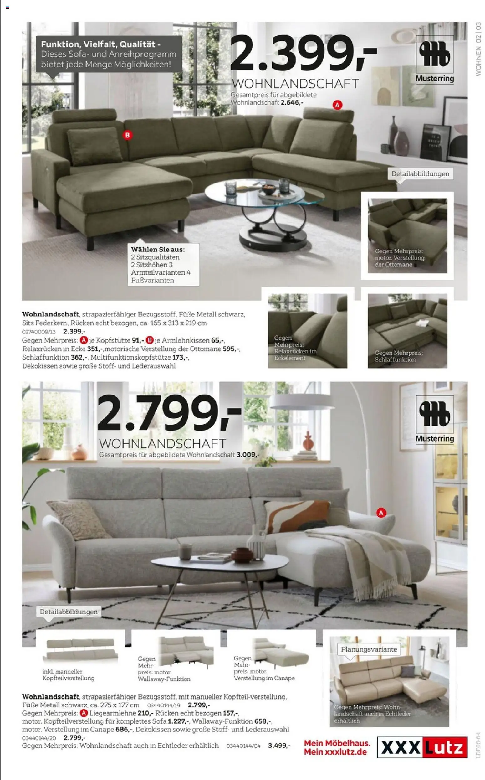 XXXLutz Zuhause beginnt hier – gültig ab 08.08.2026 | Seite: 3 | Produkte: Wohnlandschaft, Sofa