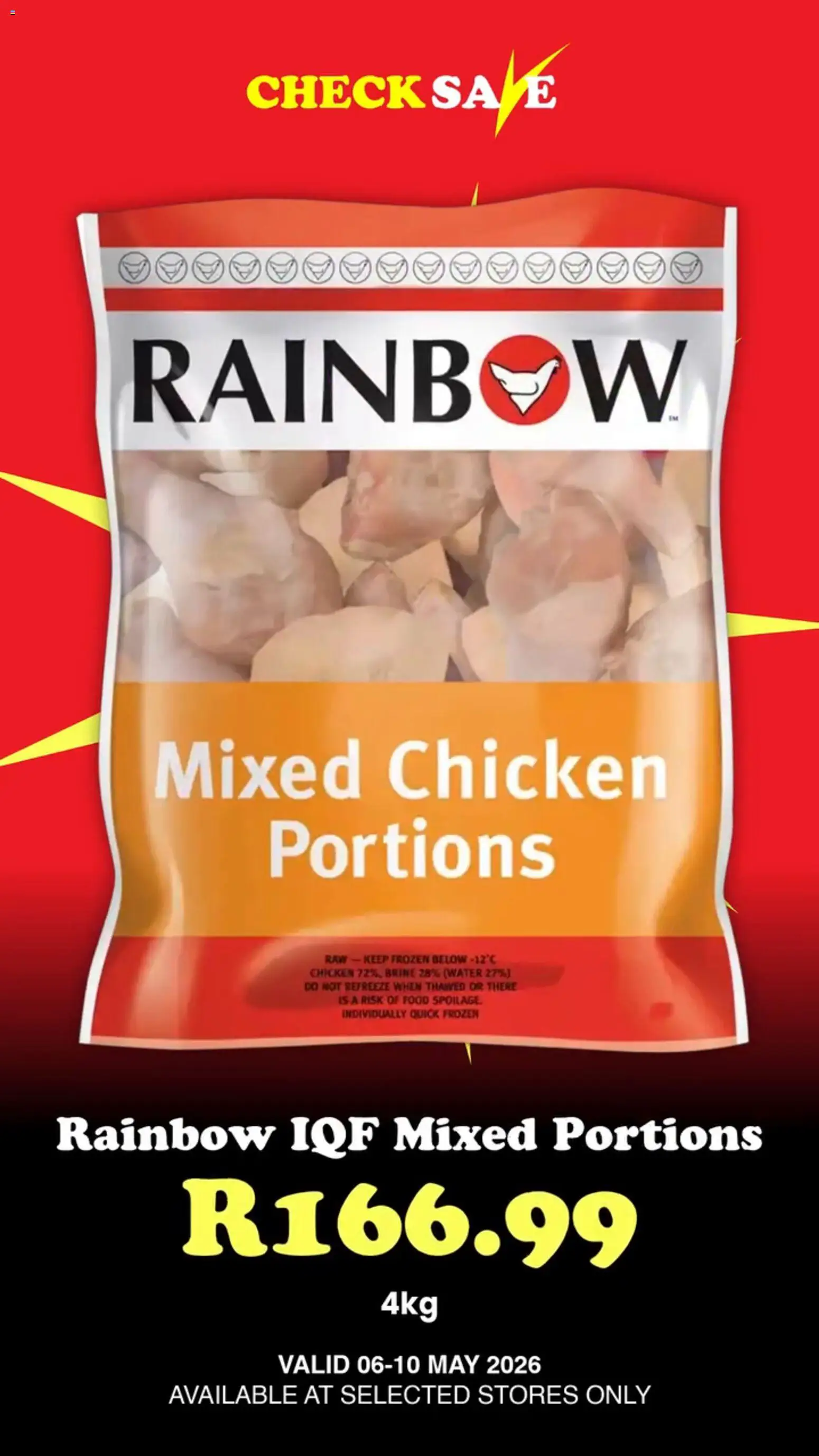 New Check Save catalogue – valid from 06.05.2026 | Page: 5 | Products: Chicken, Water