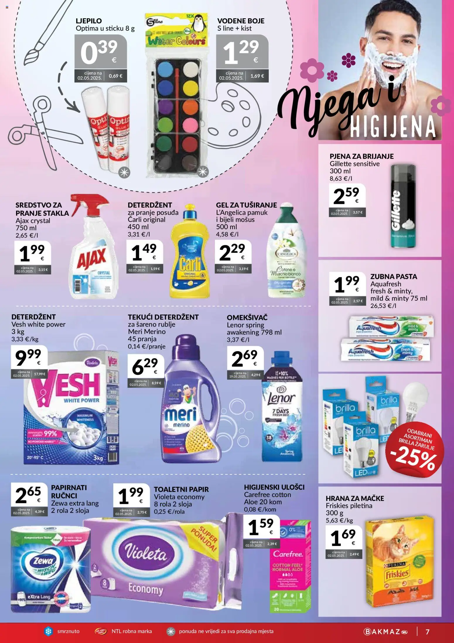 Bakmaz katalog | vrijedi od 19.08.2026 | Stranica: 7 | Proizvodi: Piletina, Zewa, L'Angelica, Ljepilo
