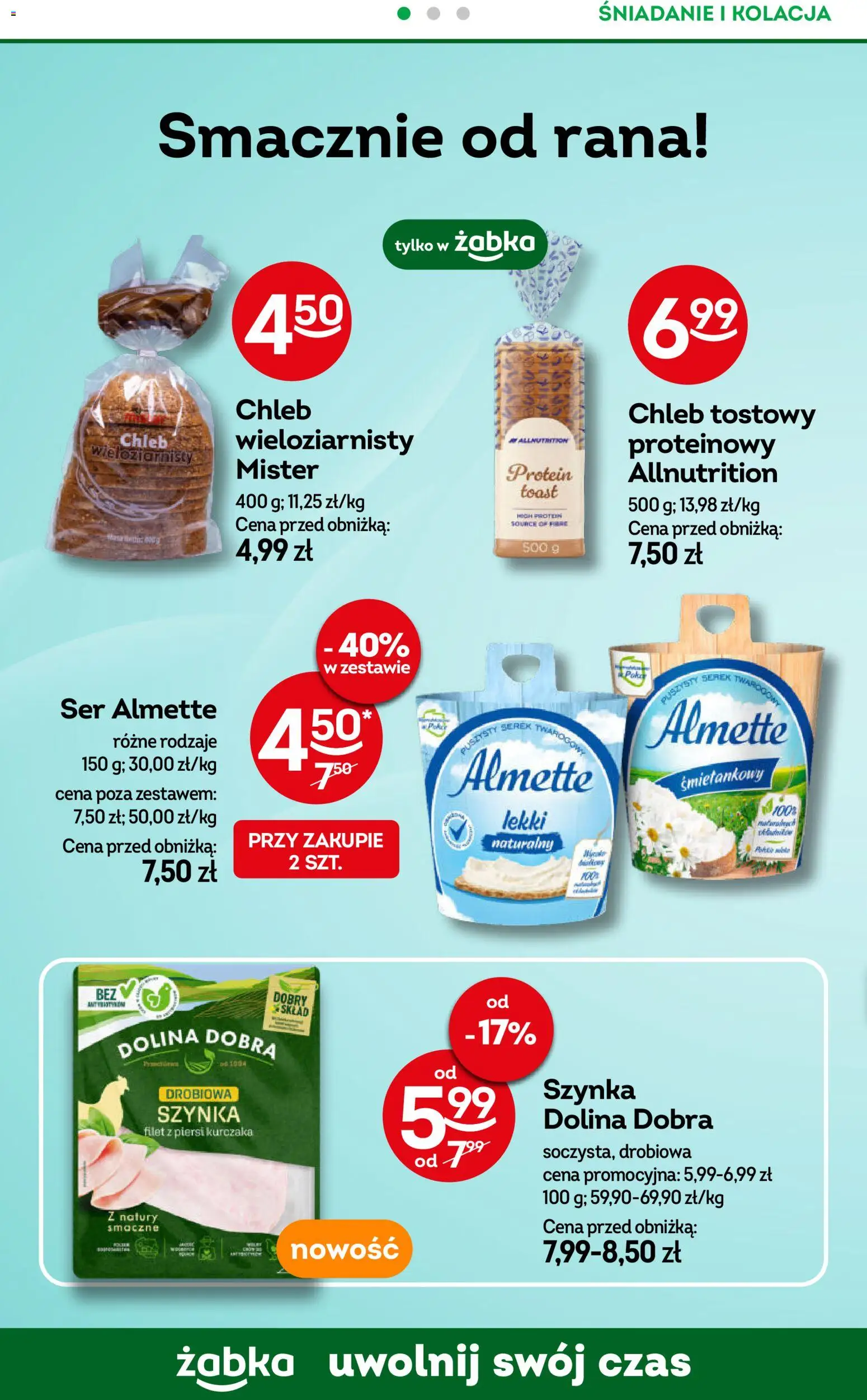 Żabka gazetka - Codzienne produkty od 01.07.2026 | Strona: 10 | Produkty: Chleb tostowy, Szynka, Chleb, Chleb wieloziarnisty