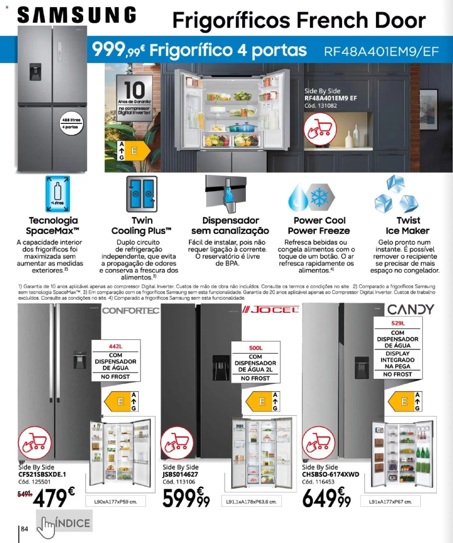 Conforama folheto │ válido de 16.04.2026 | Página: 84 | Produtos: Agua, Frigorífico, Portas, Compressor