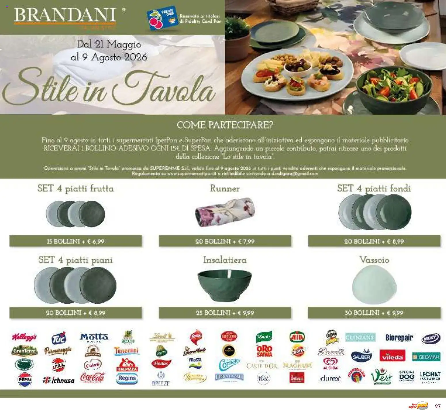 Volantino Pan del 13/07/2026 | Pagina: 27 | Prodotti: Piatti, Frutta, Vassoio