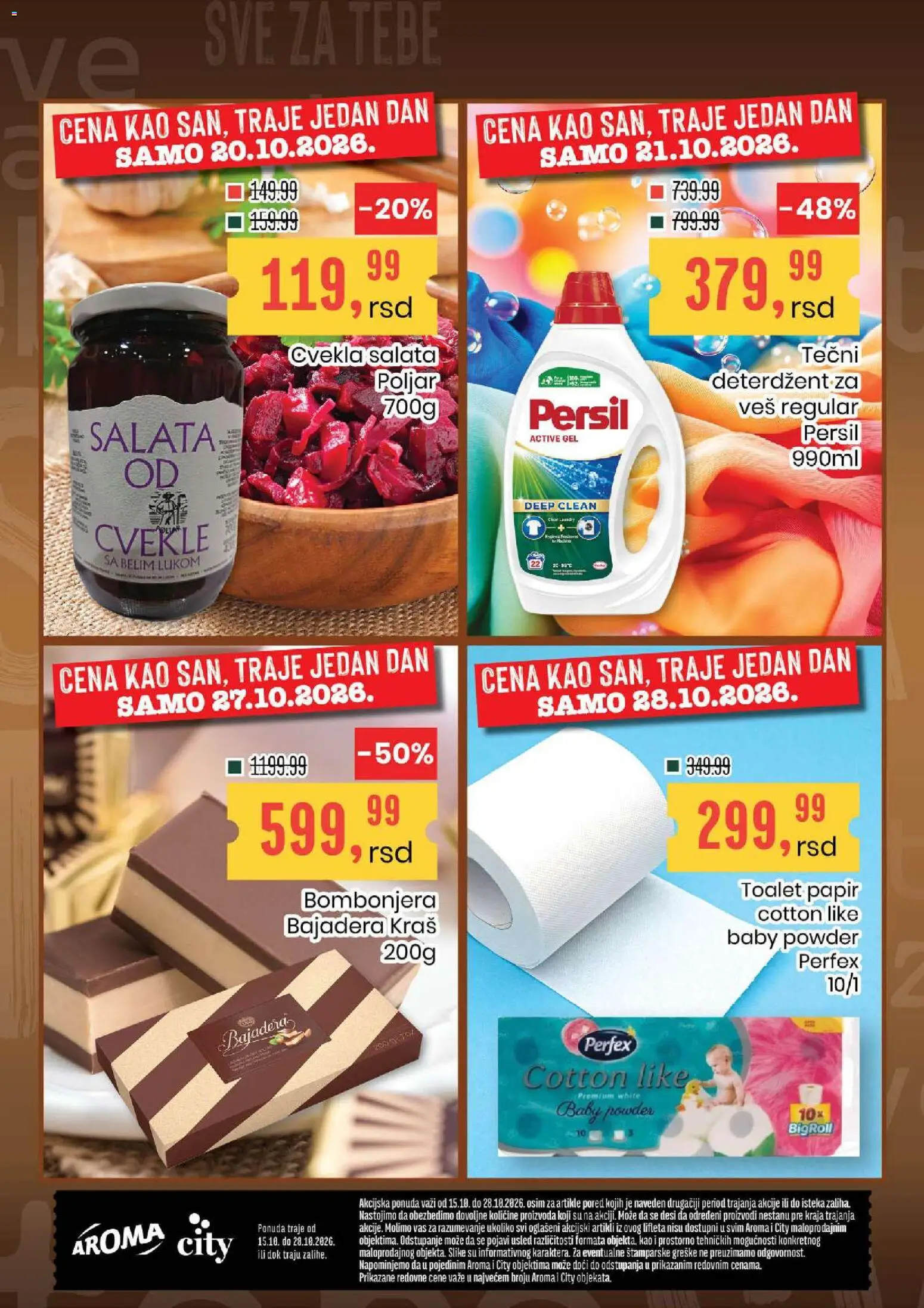 Aroma Market katalog - važi od 15.10.2026 | Strana: 22 | Proizvode: Toalet papir, Cvekla, Bombonjera, Persil