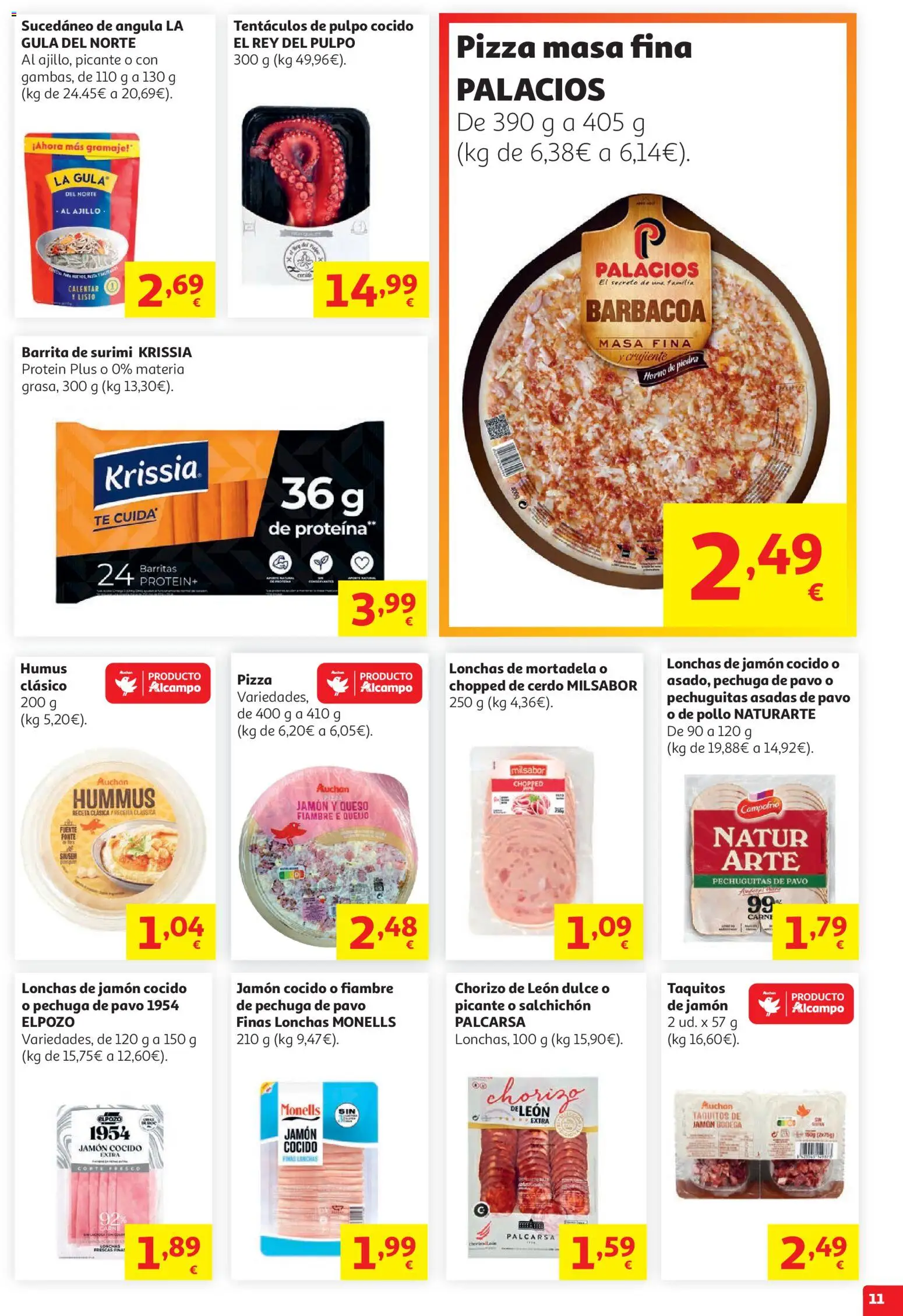 Alcampo HP Nacional │ válido desde el 19.05.2026 | Página: 11 | Productos: Pizza, Cerdo, Barbacoa, Horno